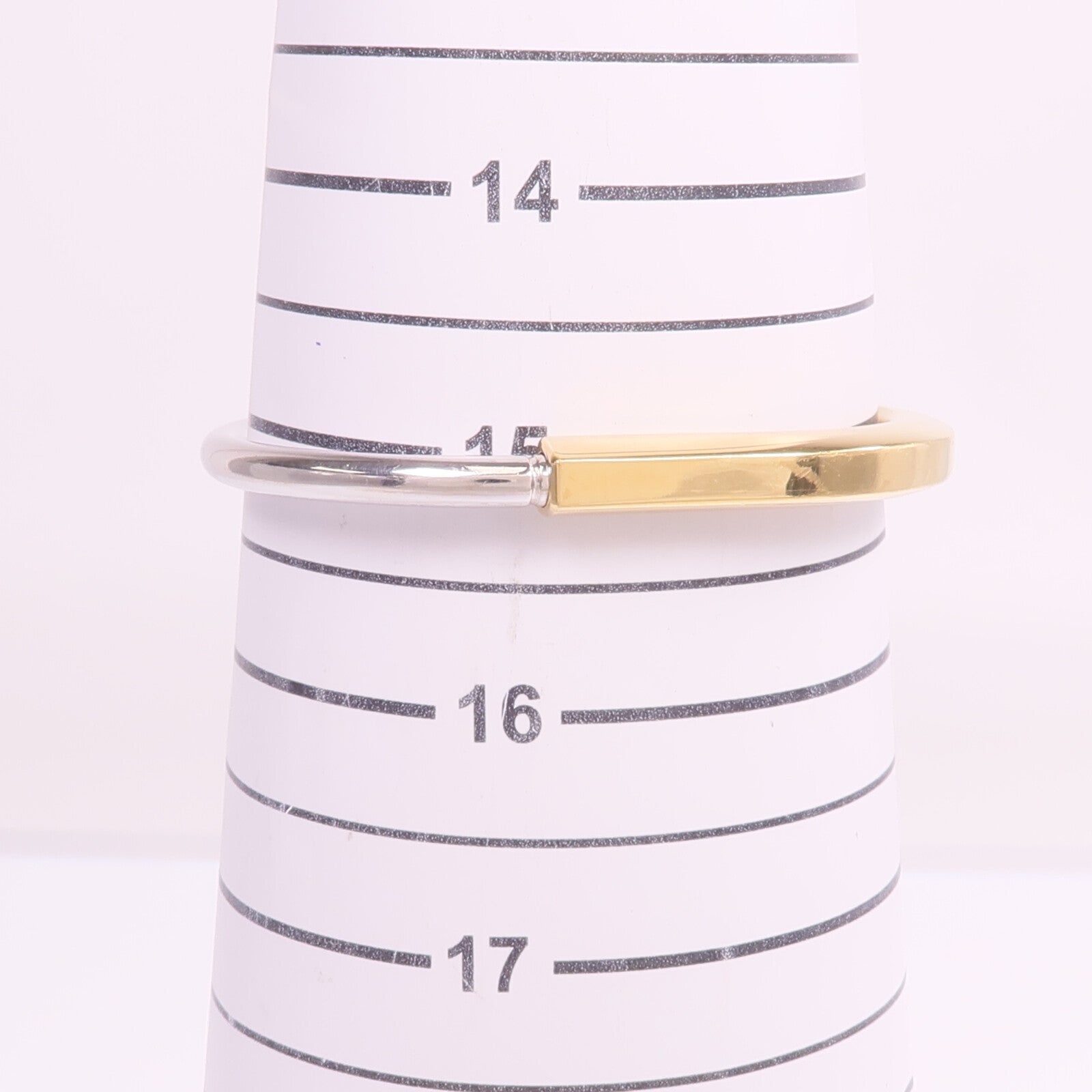 TIFFANY＆CO 18K黃金/白金Lock Bangle手鐲