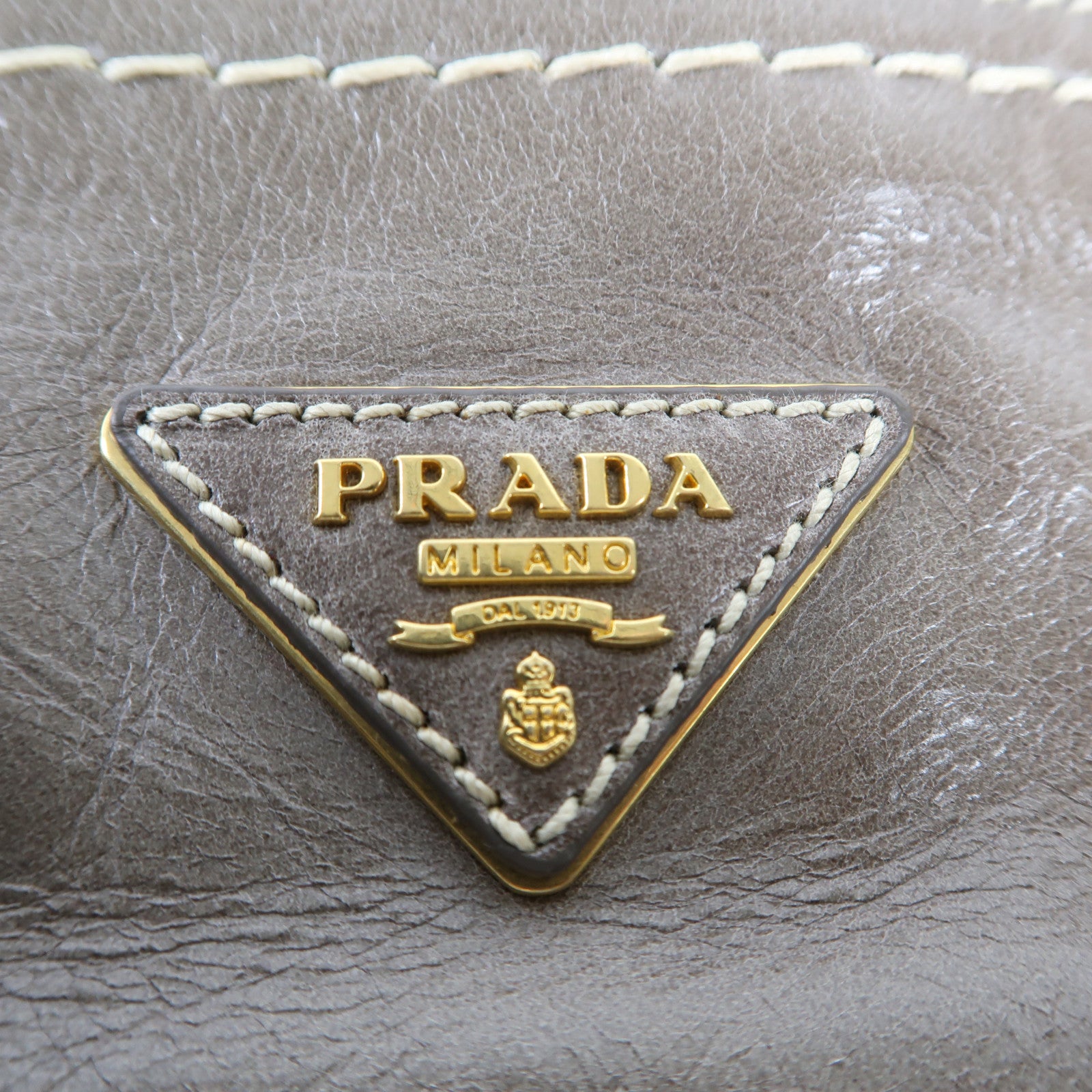 PRADA 牛皮皮革2 Way Shoulder Bag金扣手挽肩背兩用袋