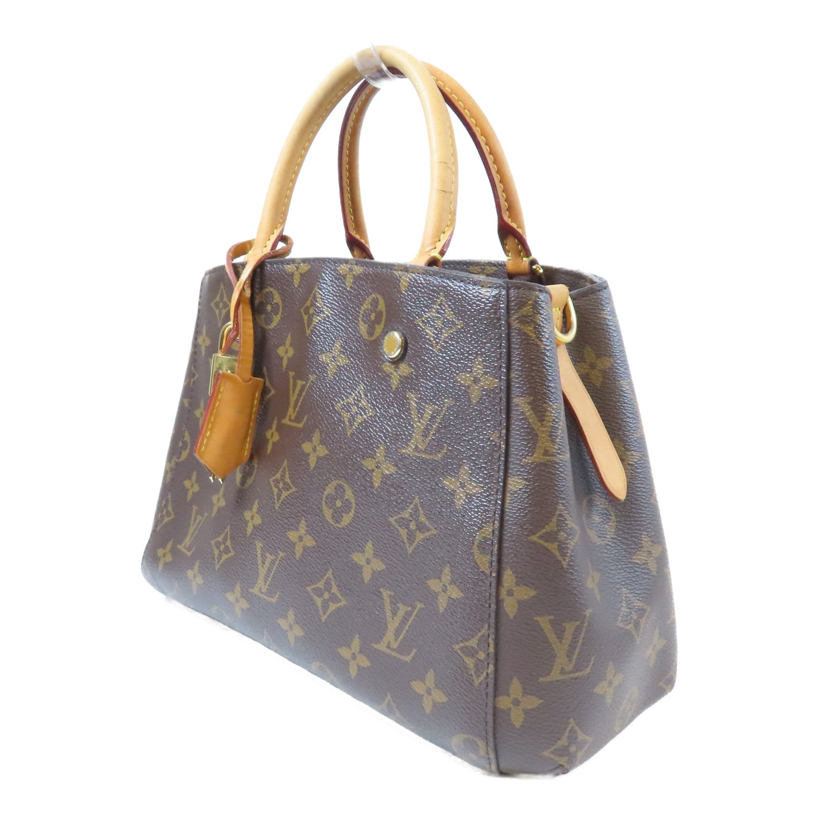 LOUIS VUITTON Monogram Montaigne金扣手挽肩背兩用袋啡色