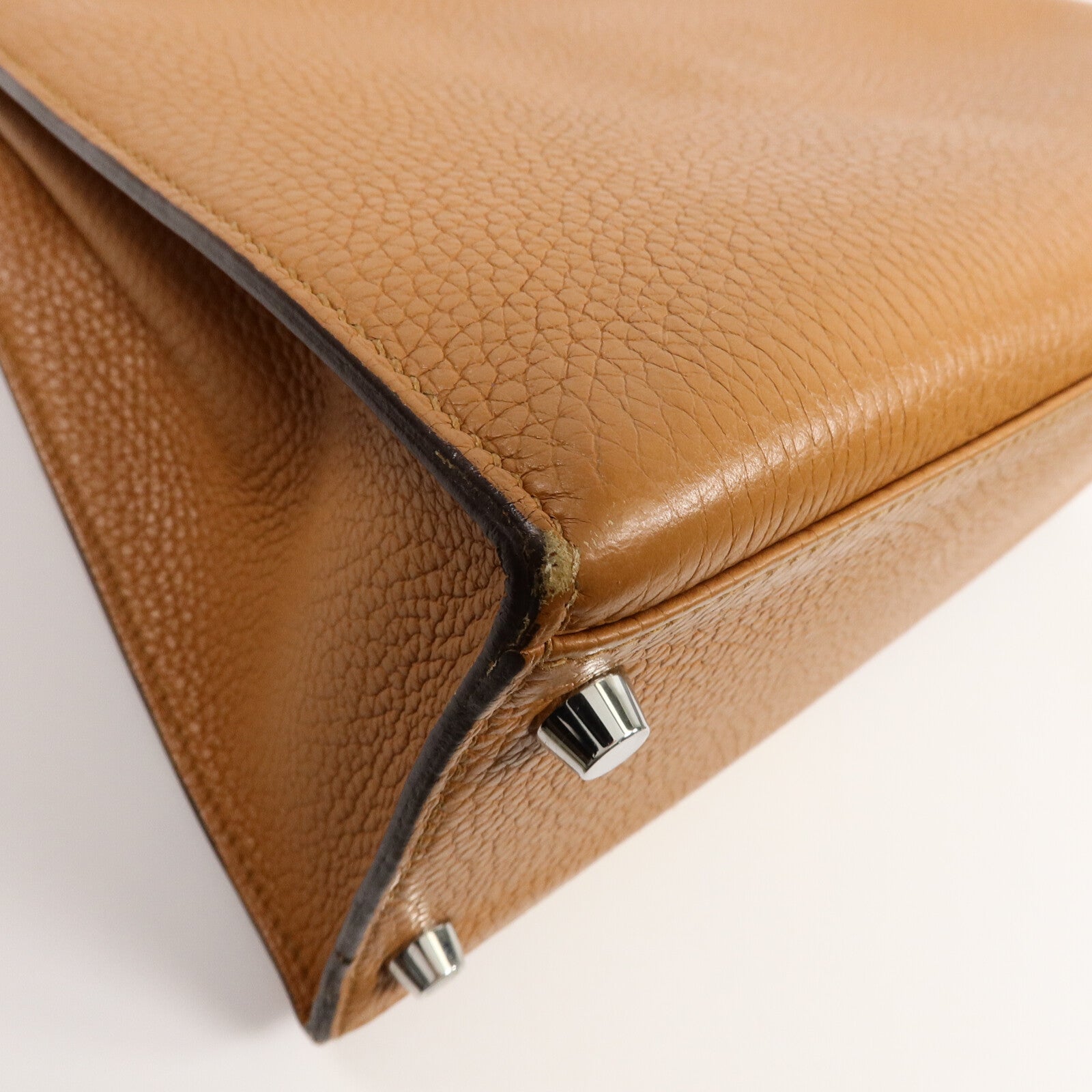 HERMES Togo/Epsom皮革Kelly 28手挽肩背兩用袋Gold/Jaune Ambre/Car