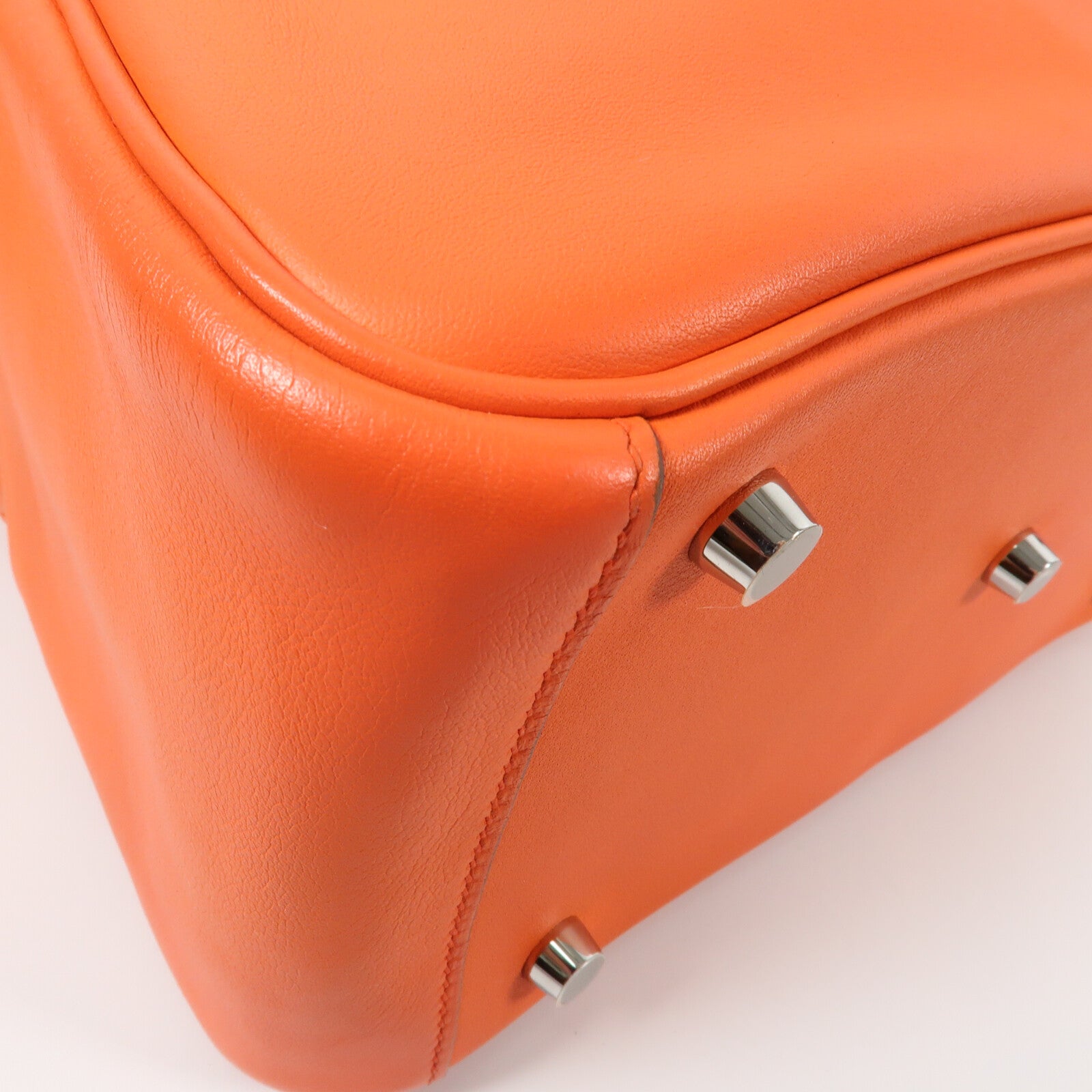 HERMES Swift皮革Lindy 26手挽肩背兩用袋Orange