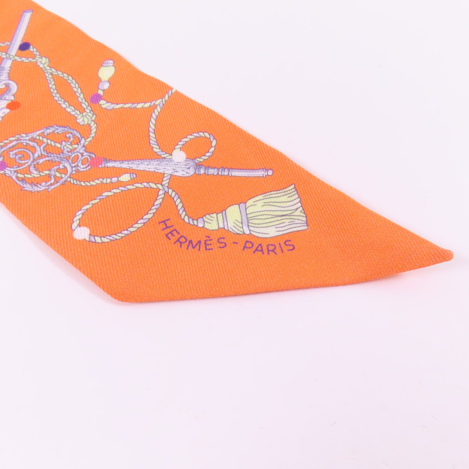 HERMES 絲質Twilly絲巾