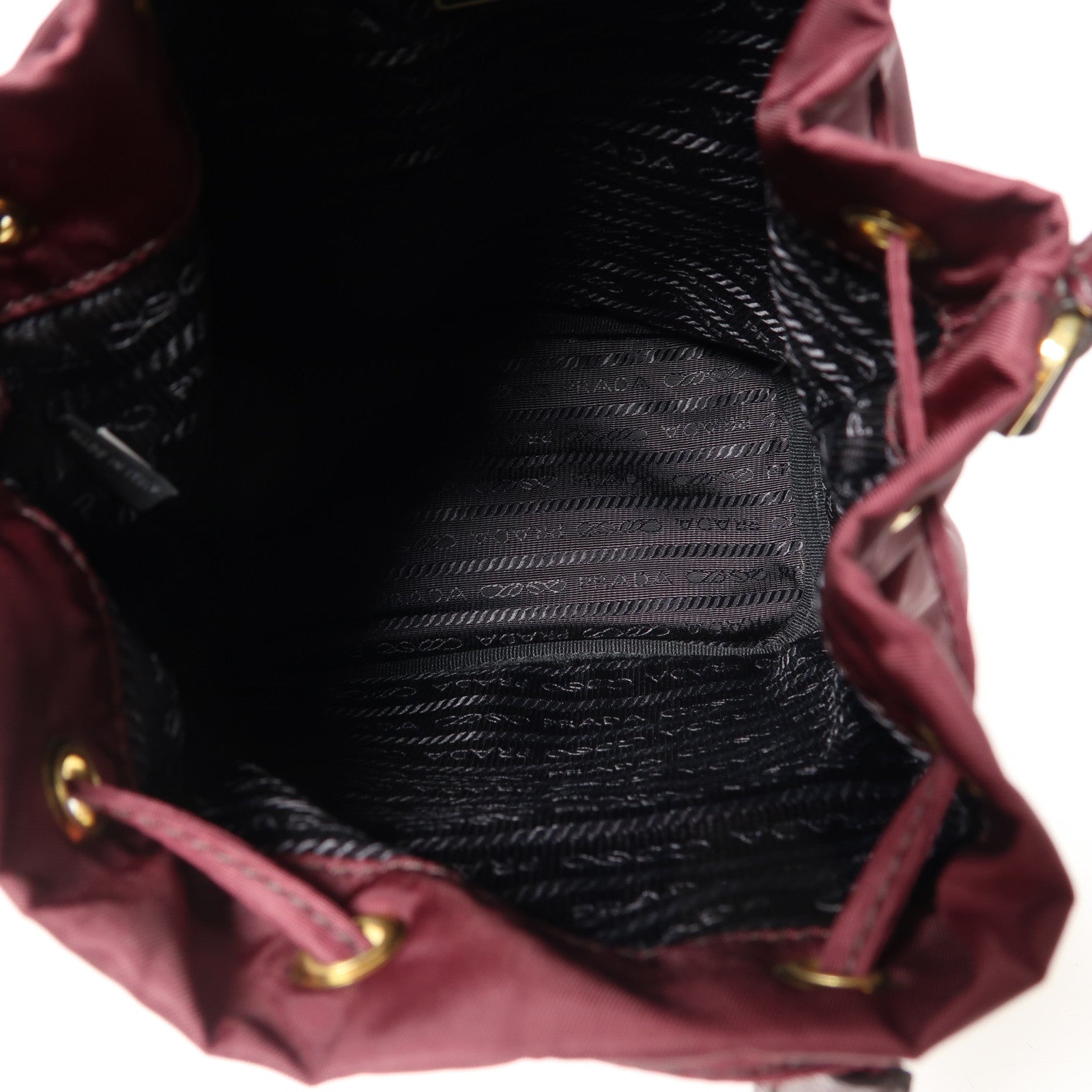 PRADA 尼龍Hand Bag金扣手挽肩背兩用袋紅色