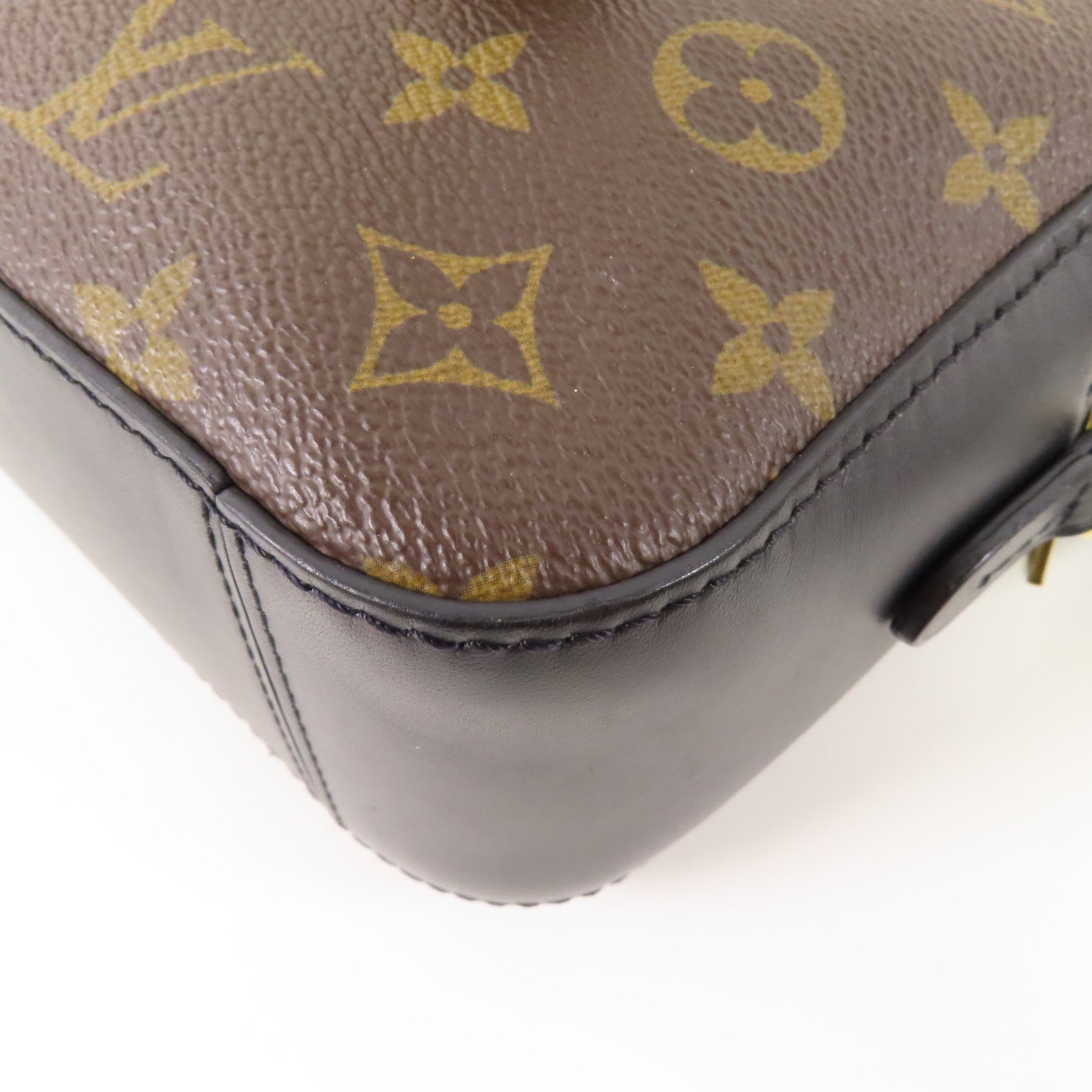 LOUIS VUITTON LV GHW Saintonge Shoulder Bag M43555 Monogram Brown/Black