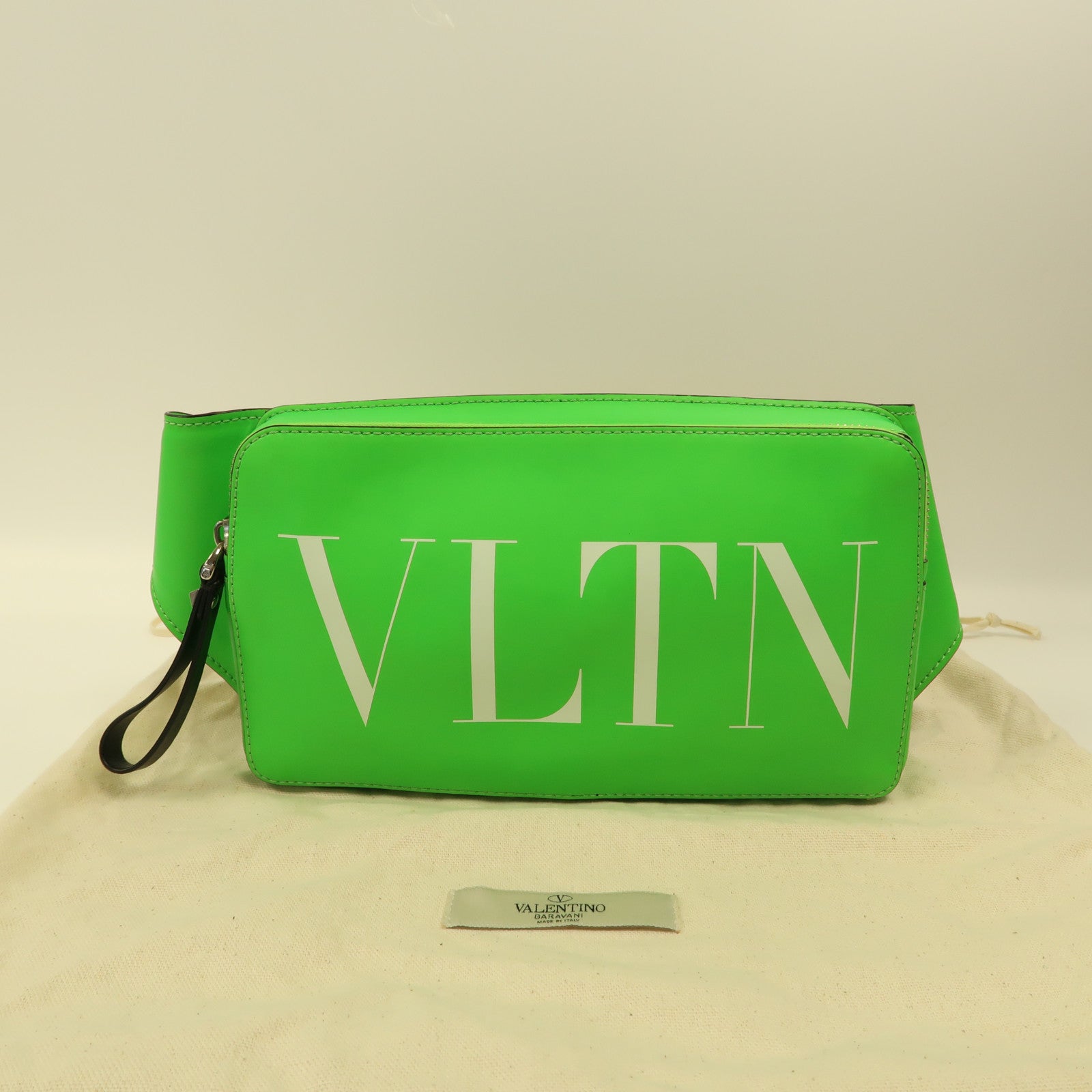 Valentino SHW Garavani VLN Waist Bag Calfskin Leather Green