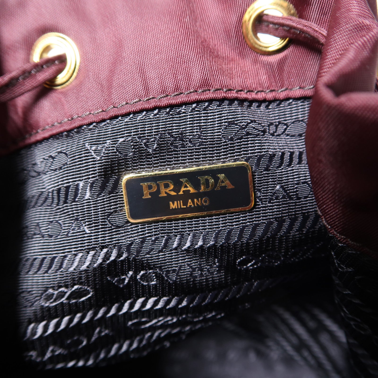 PRADA 尼龍Hand Bag金扣手挽肩背兩用袋紅色