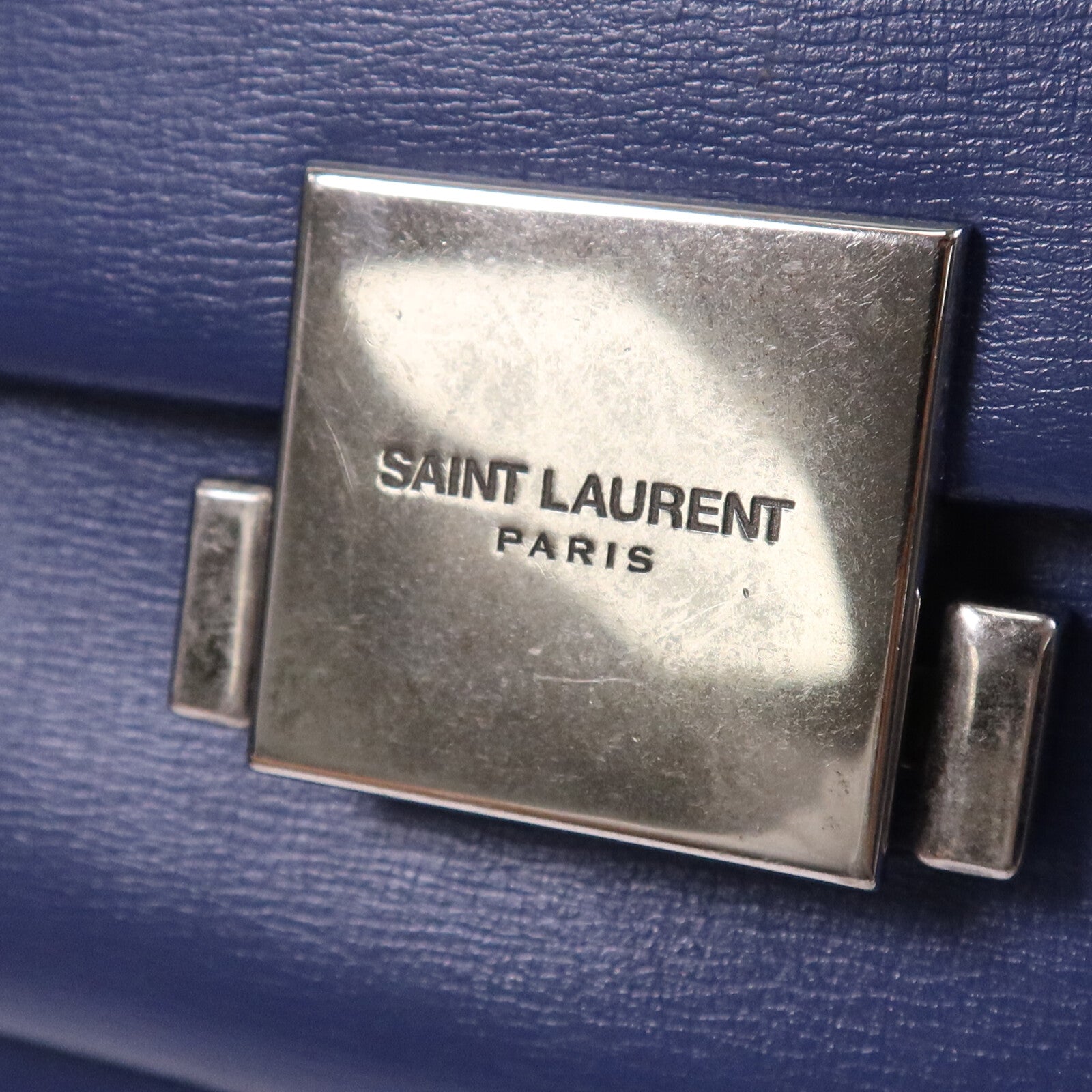 SAINT LAURENT 牛皮皮革Bellechasse銀扣肩背袋