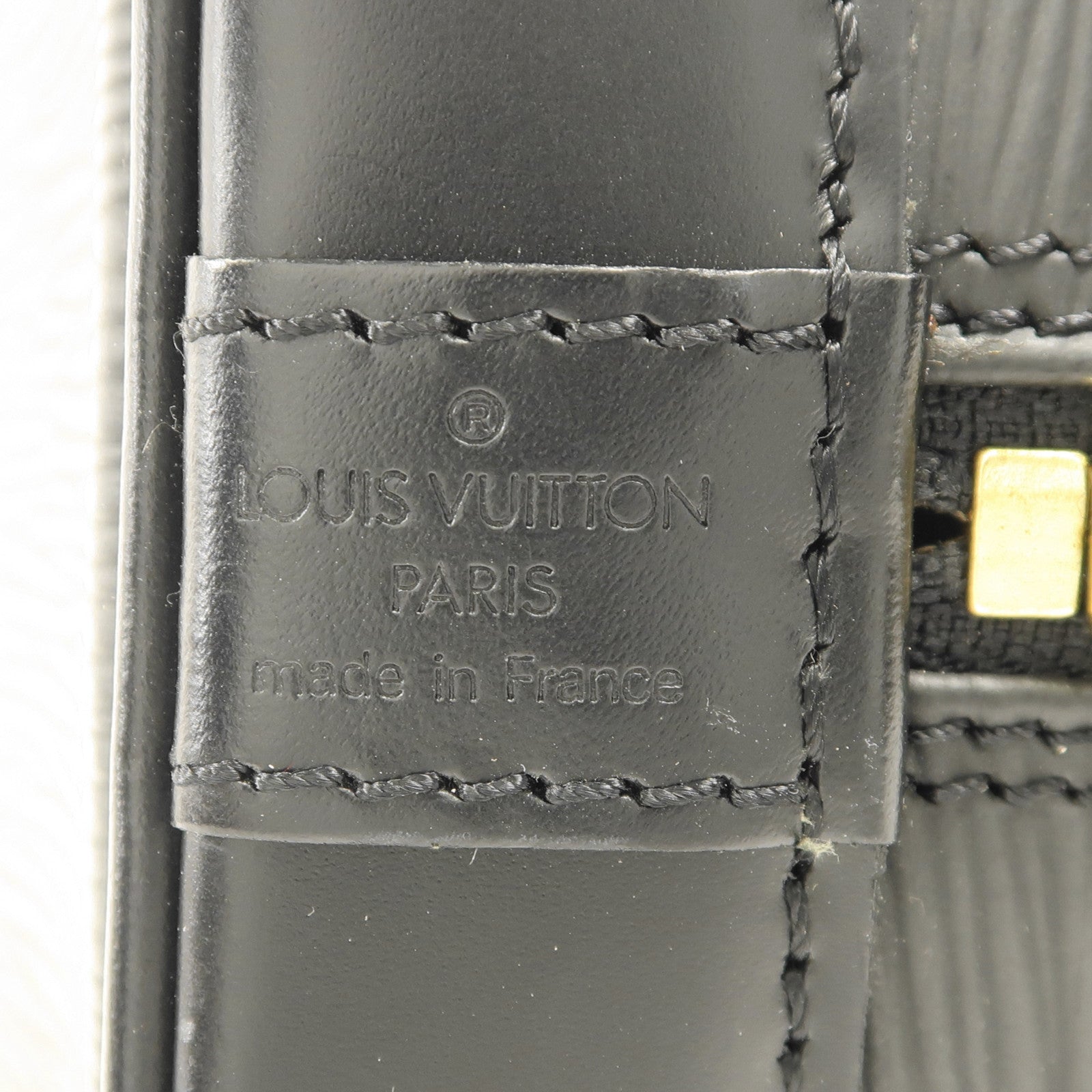 LOUIS VUITTON Epi Alma PM金扣手挽袋