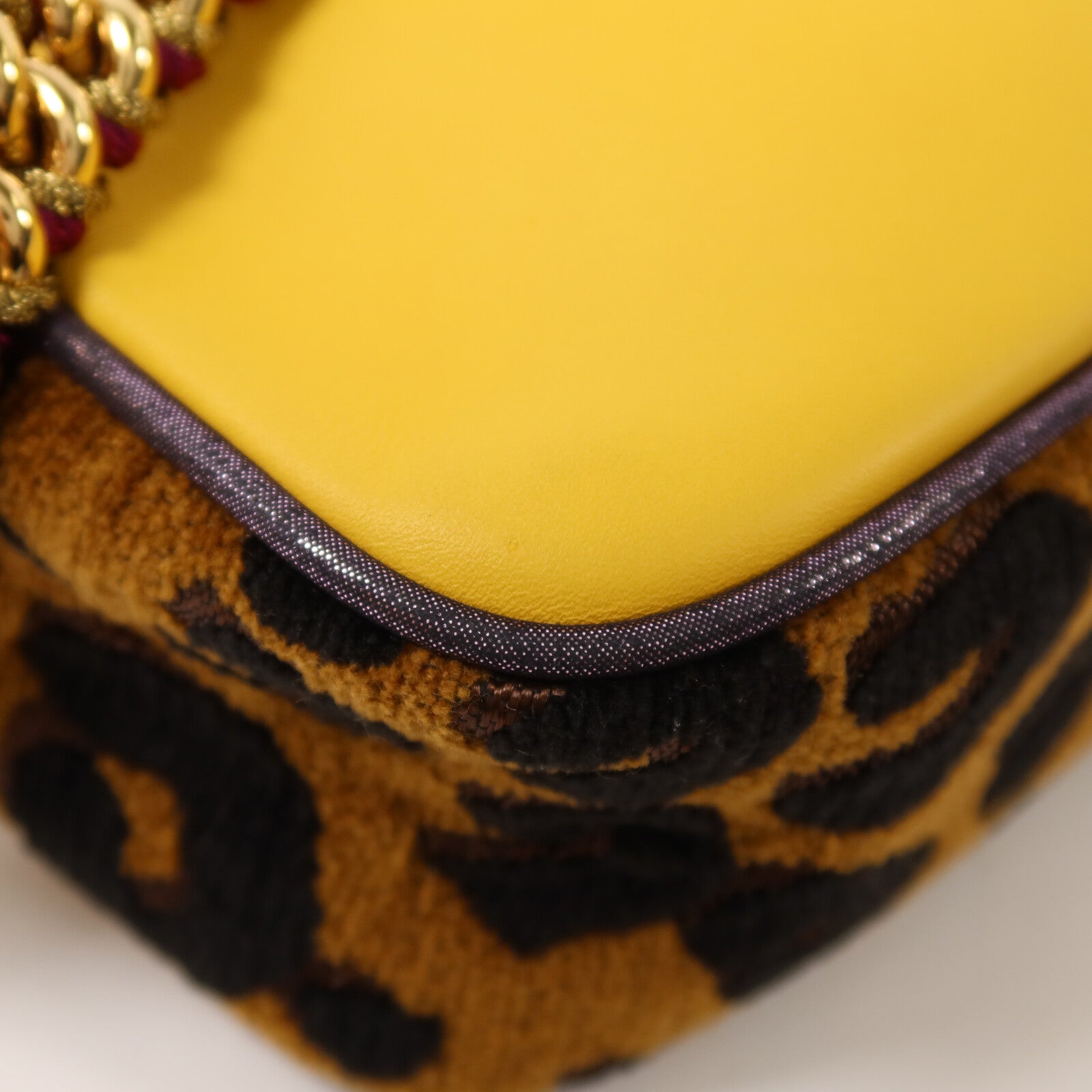 LOUIS VUITTON 牛皮皮革/Chenille Savane Flight鏈帶肩背袋