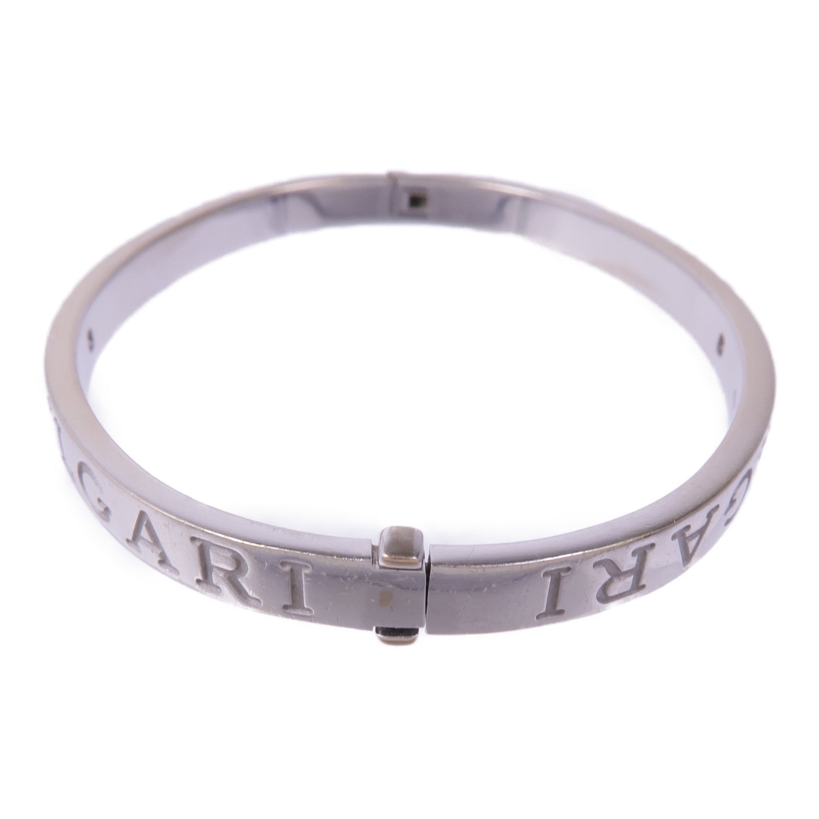 BVLGARI 18K白金Bvlgari Bvlgari Double Logo Bracelet鑽石手鐲