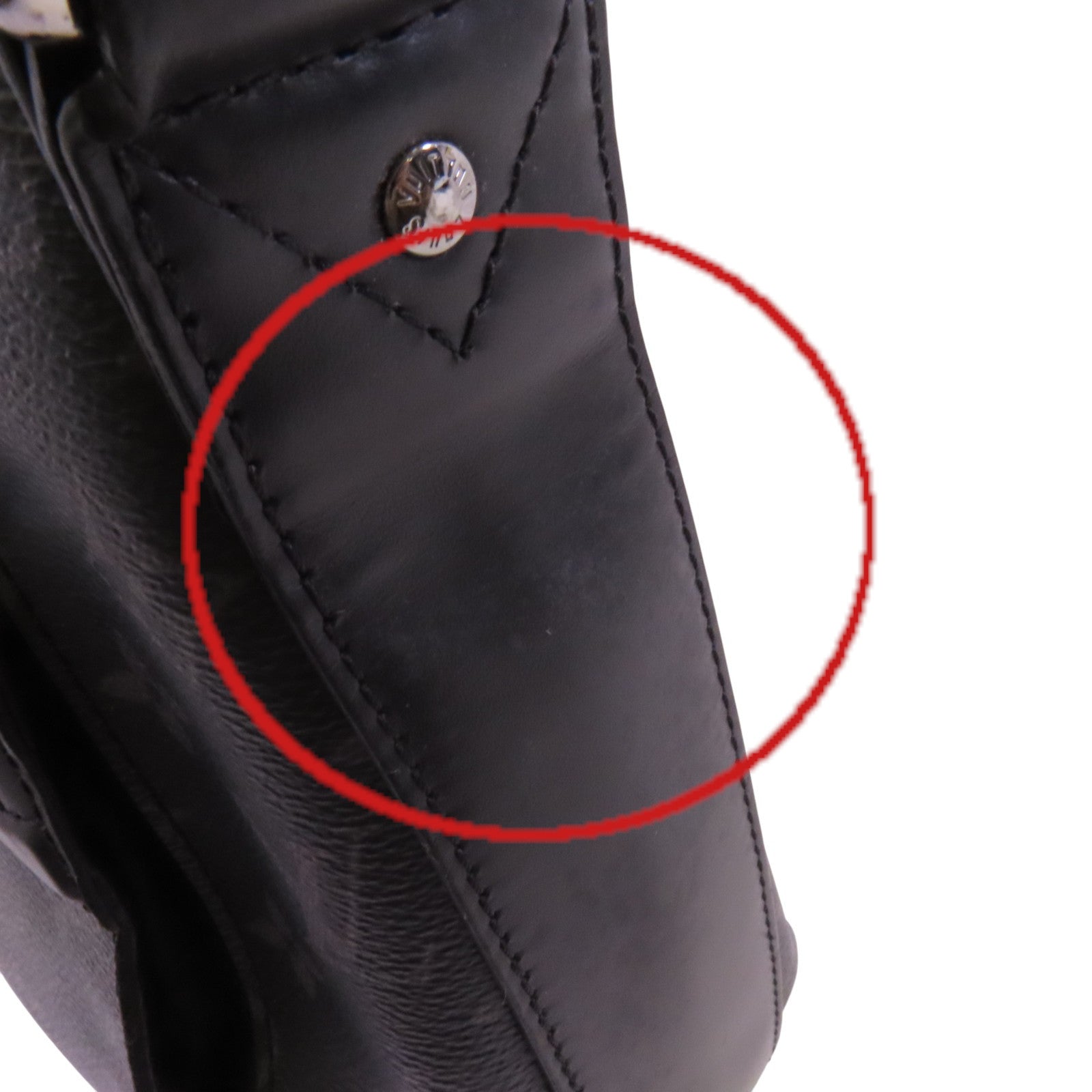 LOUIS VUITTON Monogram Eclipse Odyssey Messenger PM銀扣肩背袋