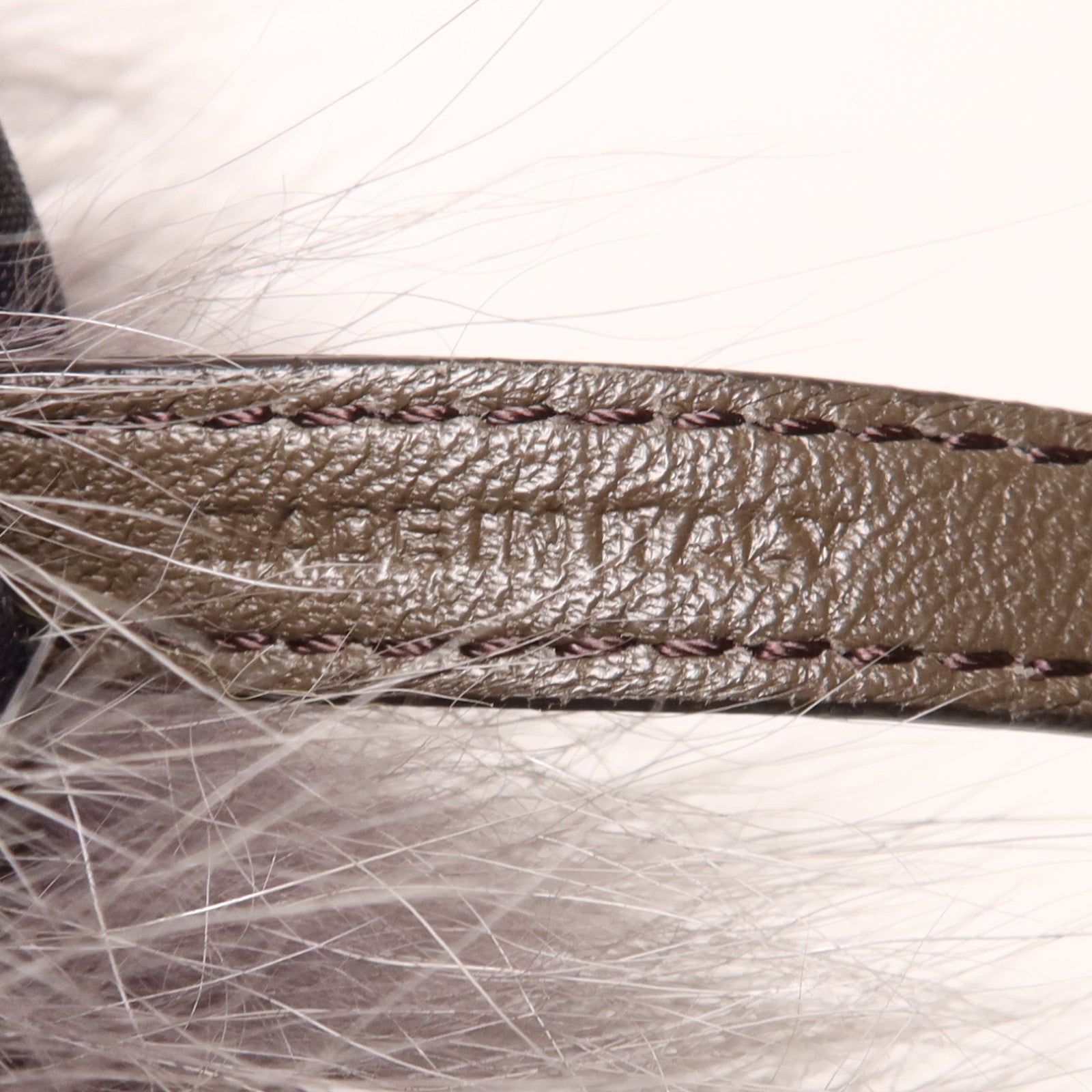 FENDI 毛皮Charm銀扣掛飾