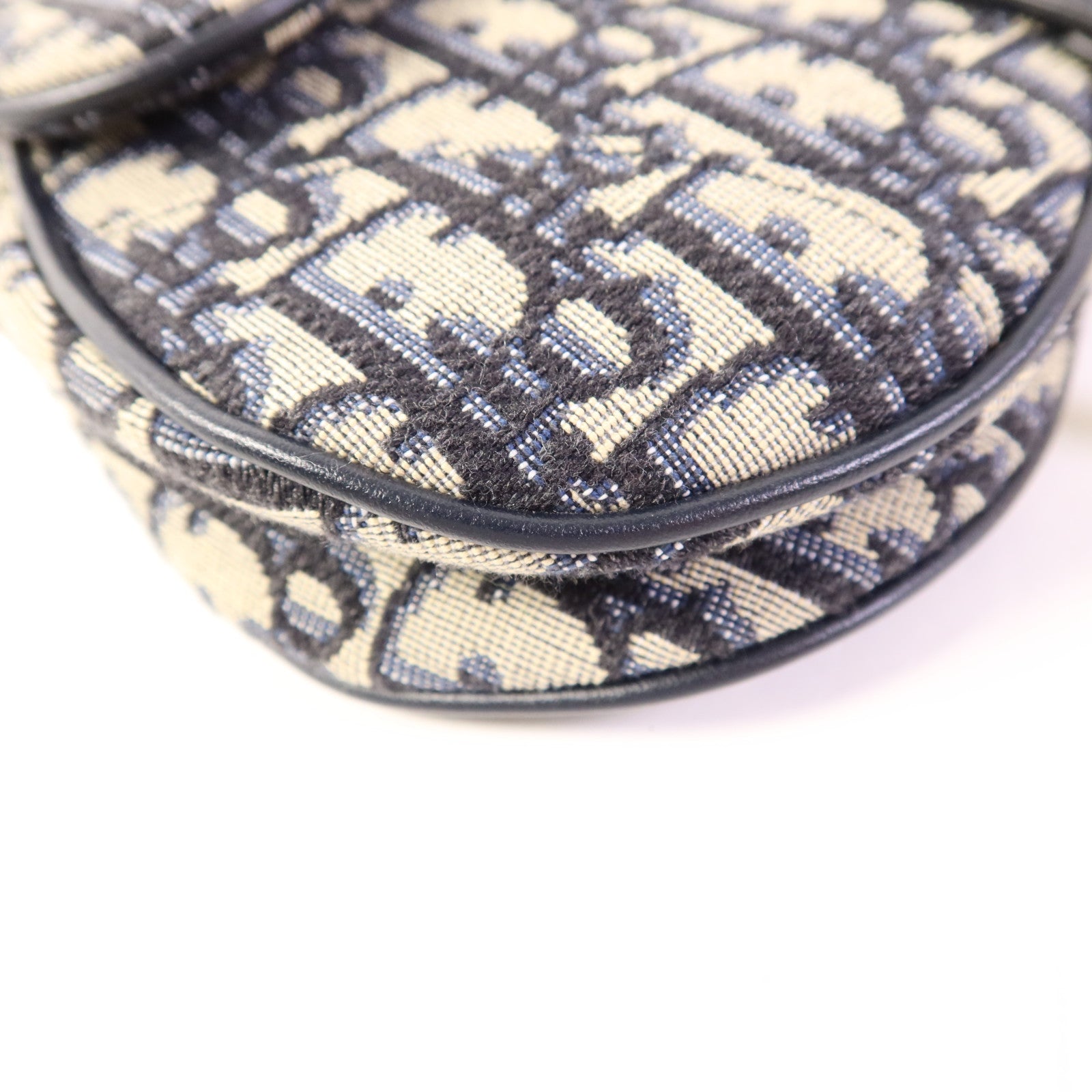 Dior 帆布Mini Saddle金扣手挽袋