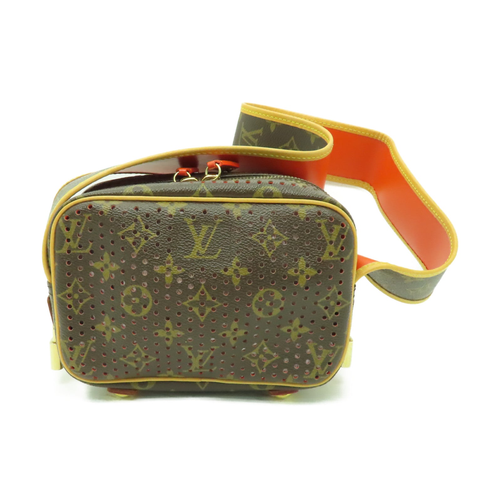 LOUIS VUITTON 【清倉大減價】Monogram Mini Trocadero金扣肩背袋啡色/橙色