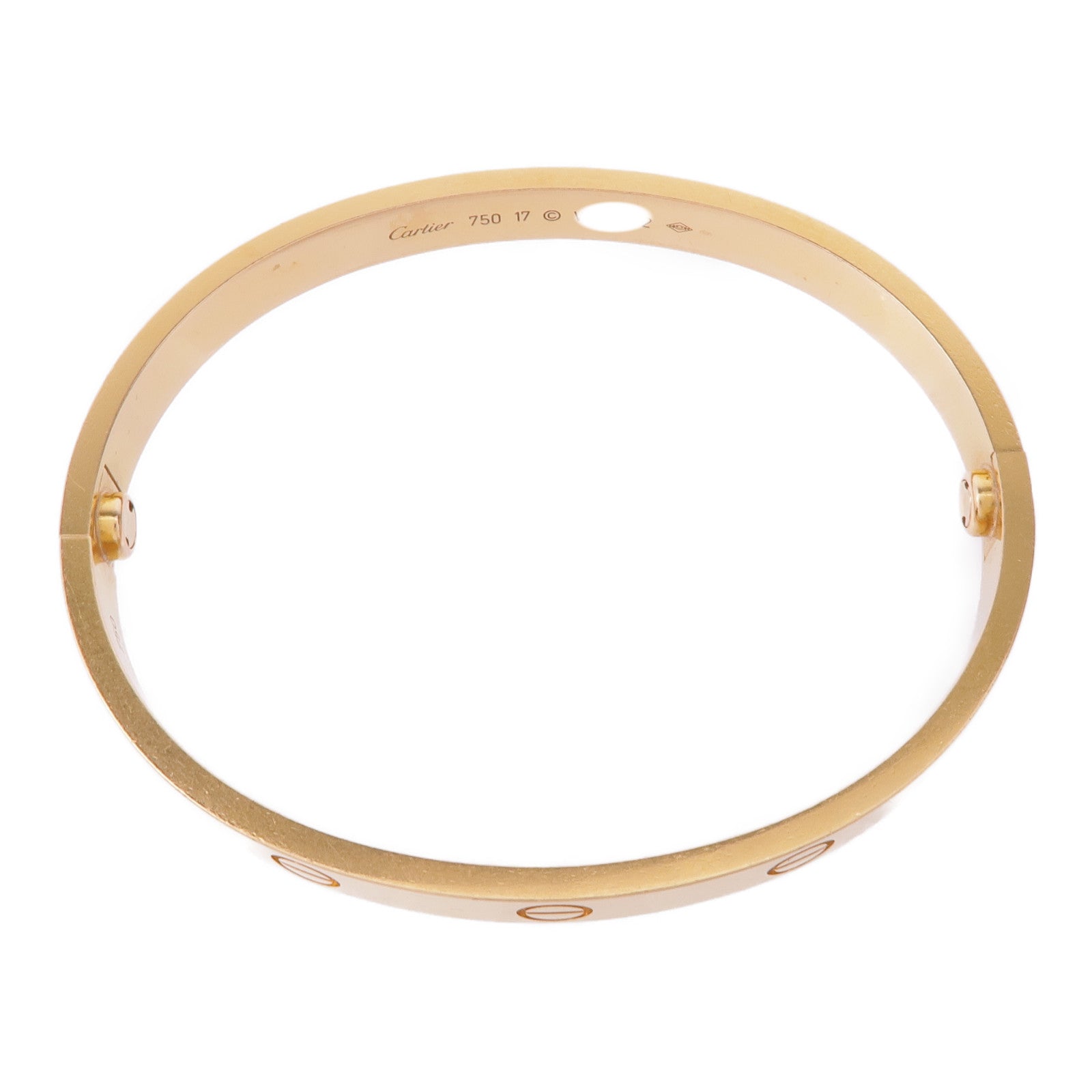 CARTIER 18K黃金Love Bracelet手鐲Cartier#17