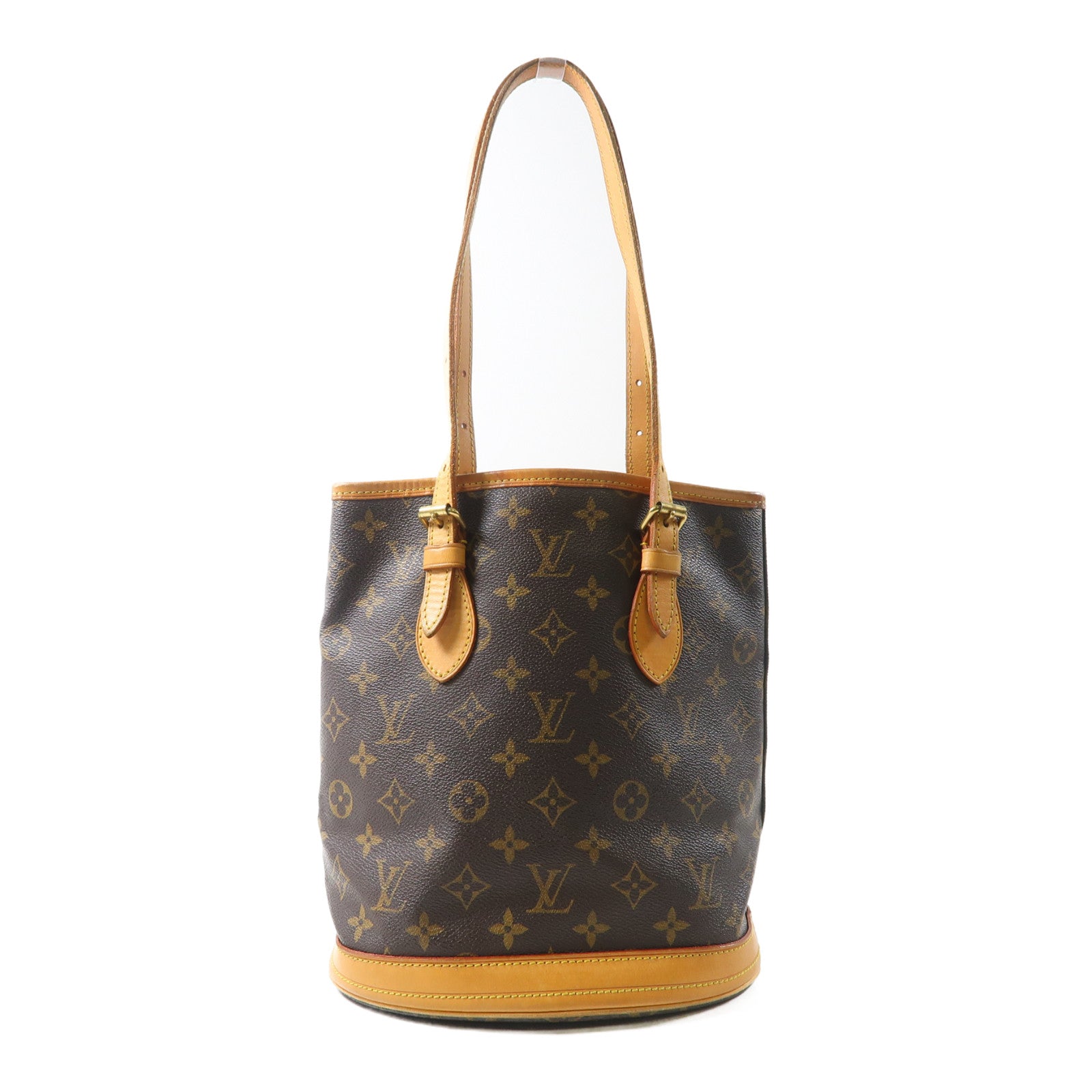 LOUIS VUITTON Monogram Bucket PM金扣肩背袋啡色