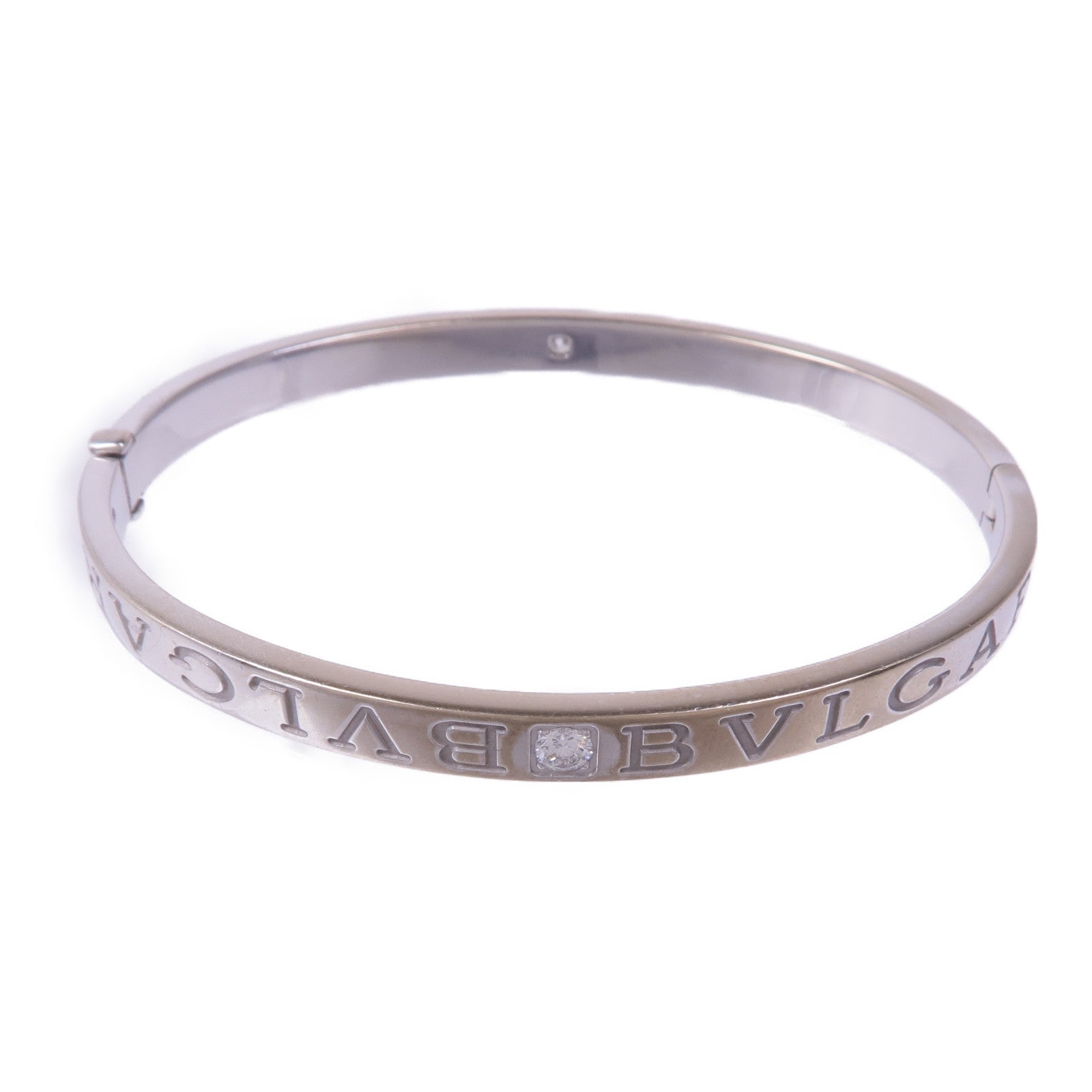 BVLGARI 18K白金Bvlgari Bvlgari Double Logo Bracelet鑽石手鐲