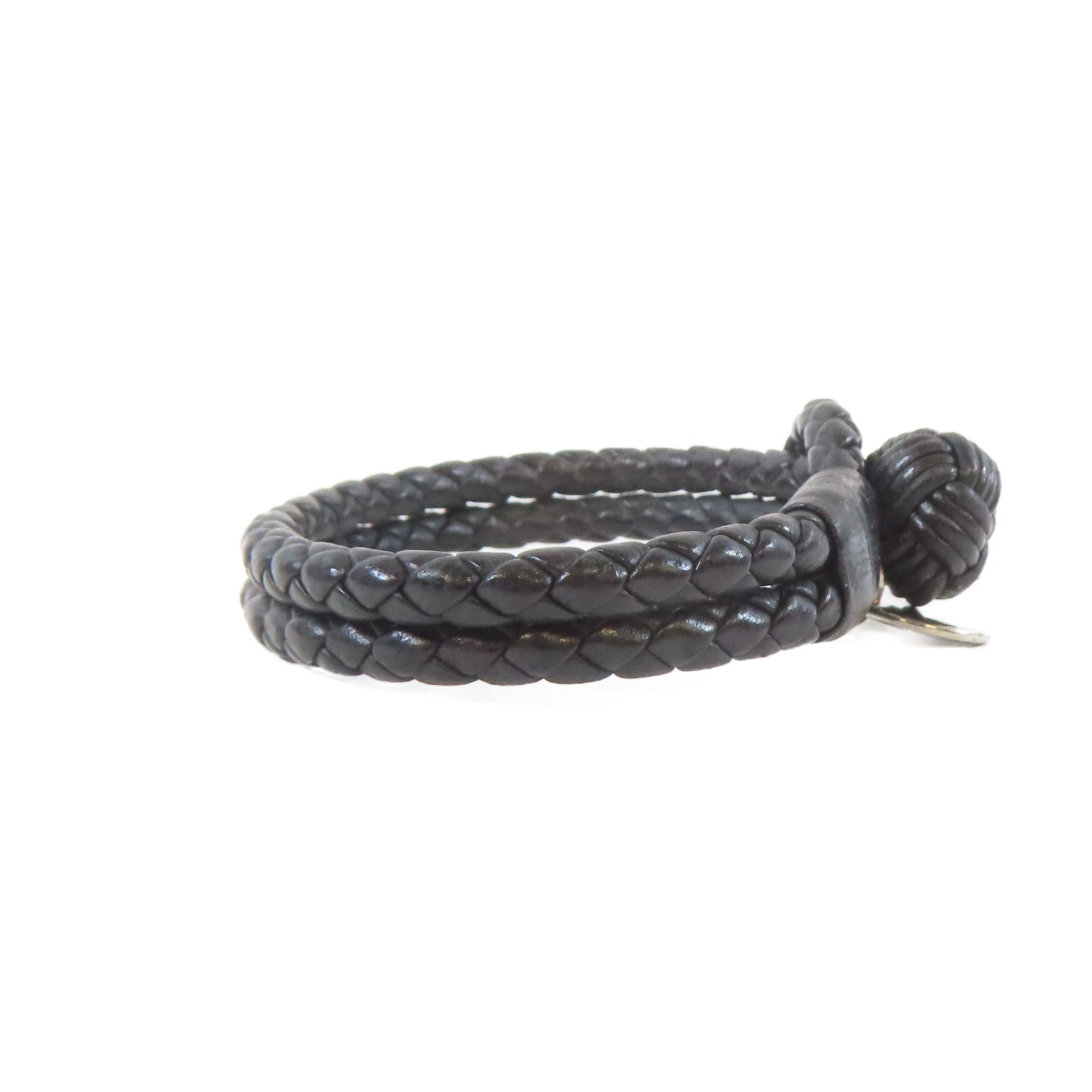 BOTTEGA VENETA 羊皮皮革Bracelet手鐲黑色#16.5cm