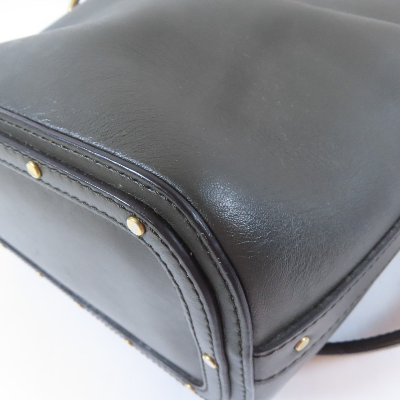 Chloe 牛皮皮革2way Shoulder Bag金扣手挽肩背兩用袋綠色