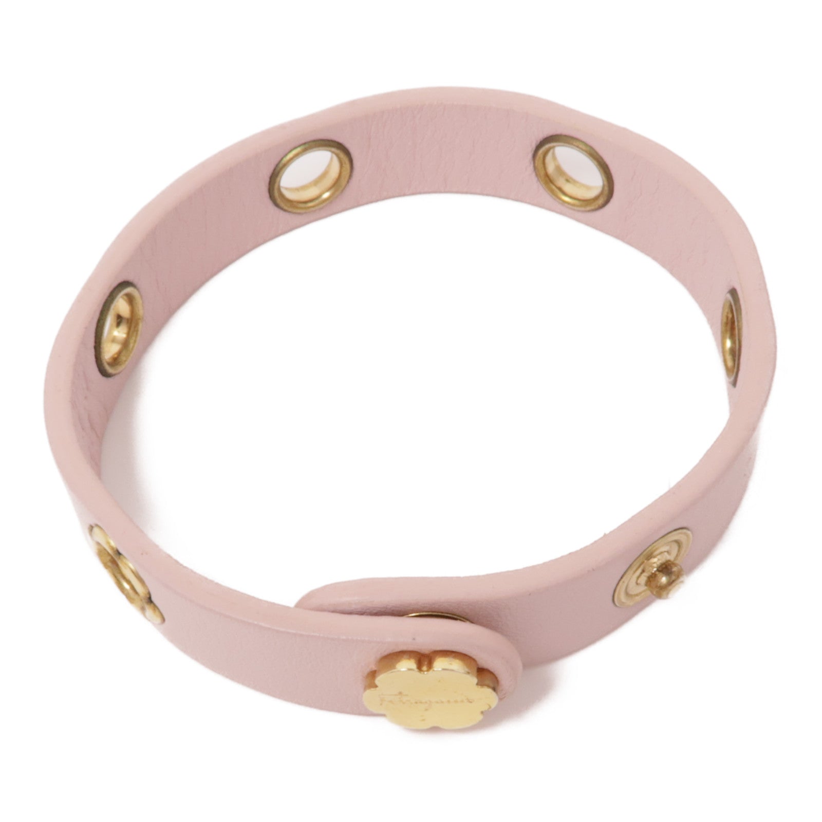 Salvatore Ferragamo 皮革/金屬Bracelet手鐲