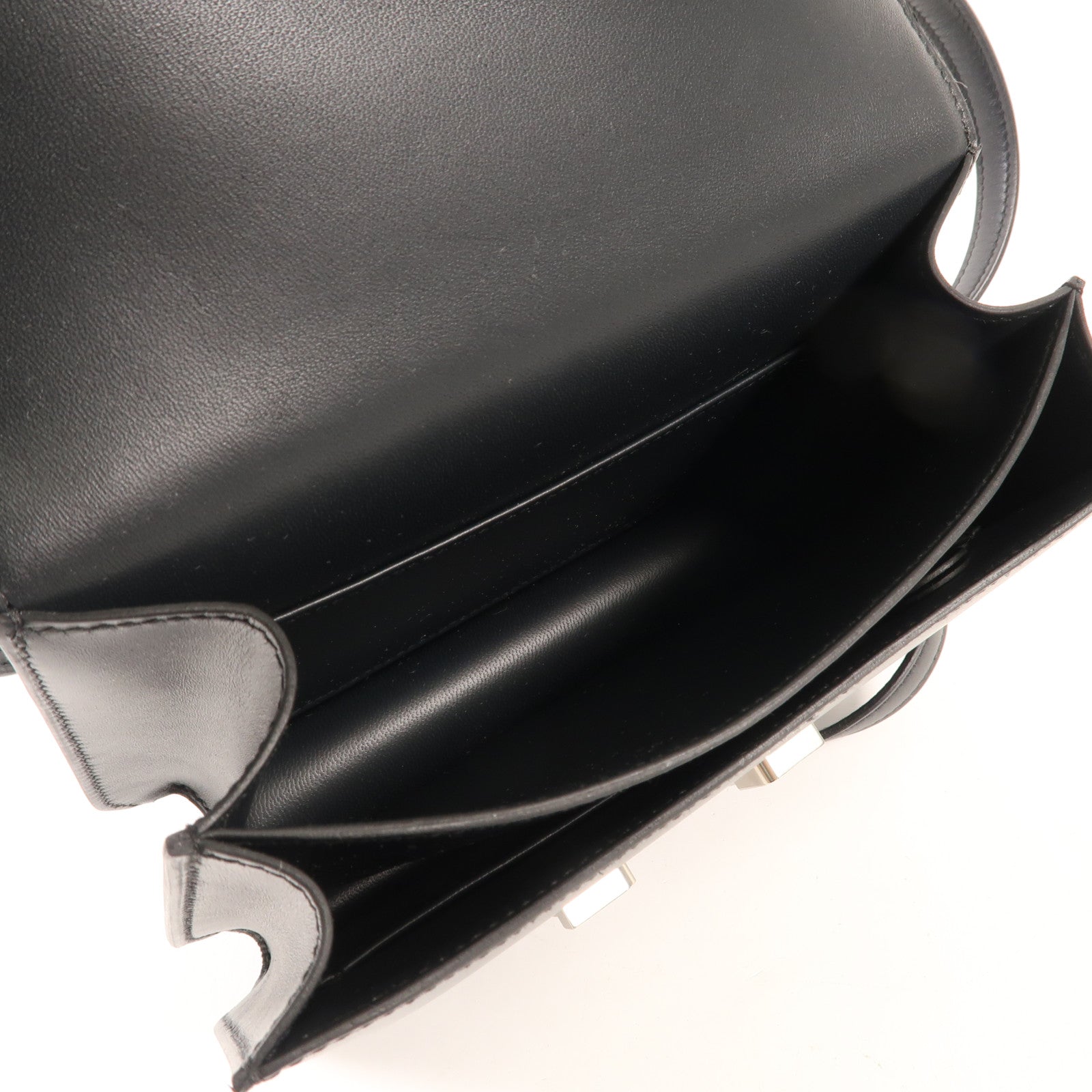 HERMES Monsieur/Crocodile皮革Mini Constance銀扣肩背袋