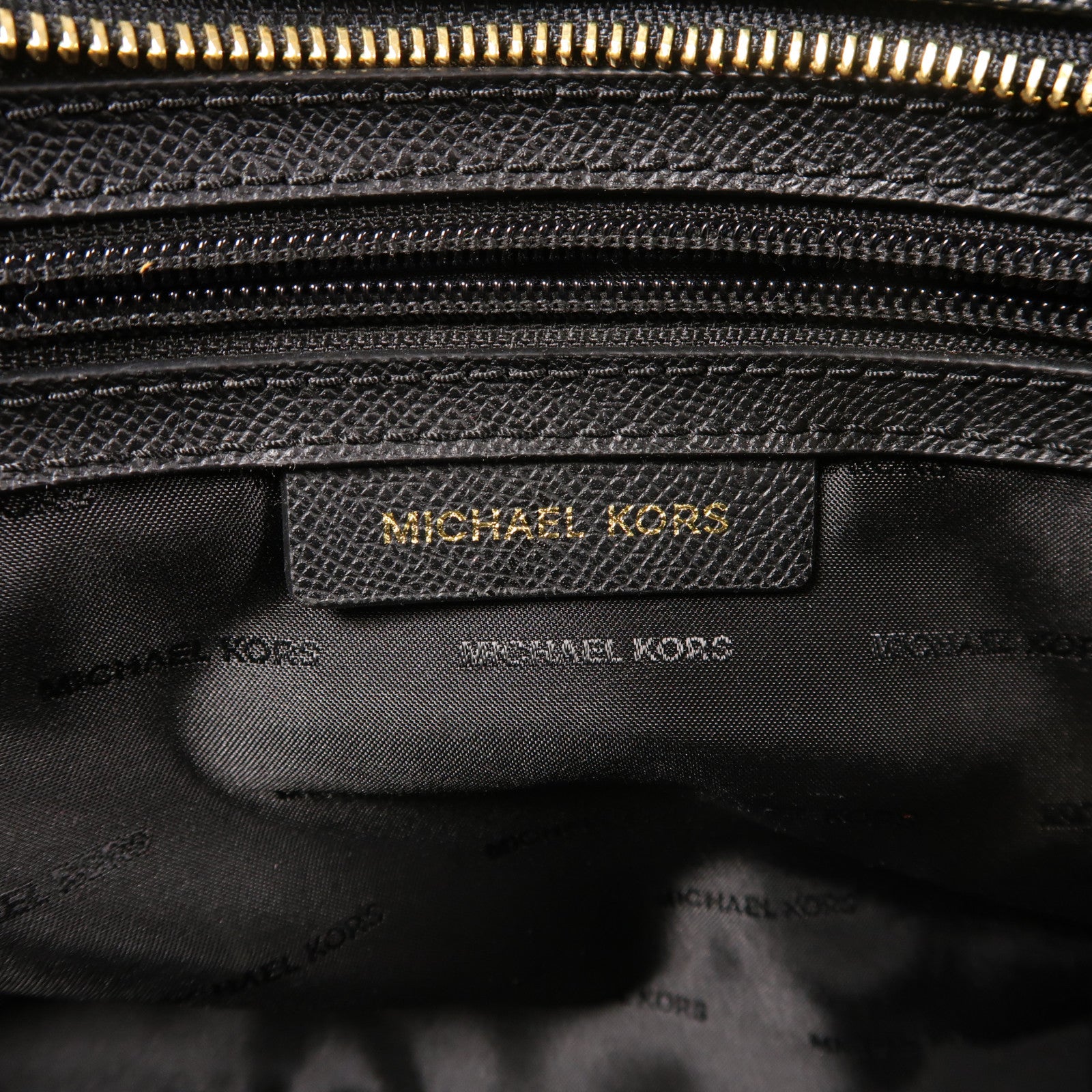 Michael Kors 牛皮皮革Shoulder Bag金扣手挽肩背兩用袋黑色