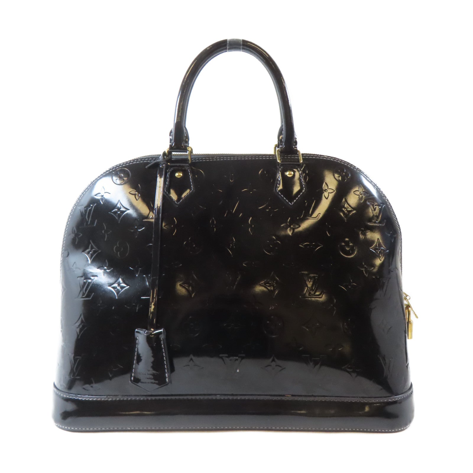 LOUIS VUITTON Vernis Alma金扣手挽袋黑色