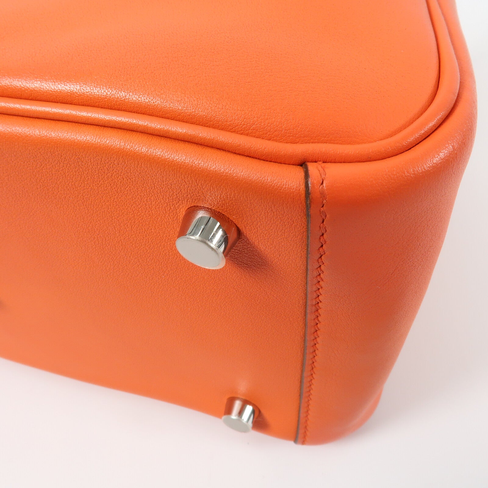 HERMES Swift皮革Lindy 26手挽肩背兩用袋Orange
