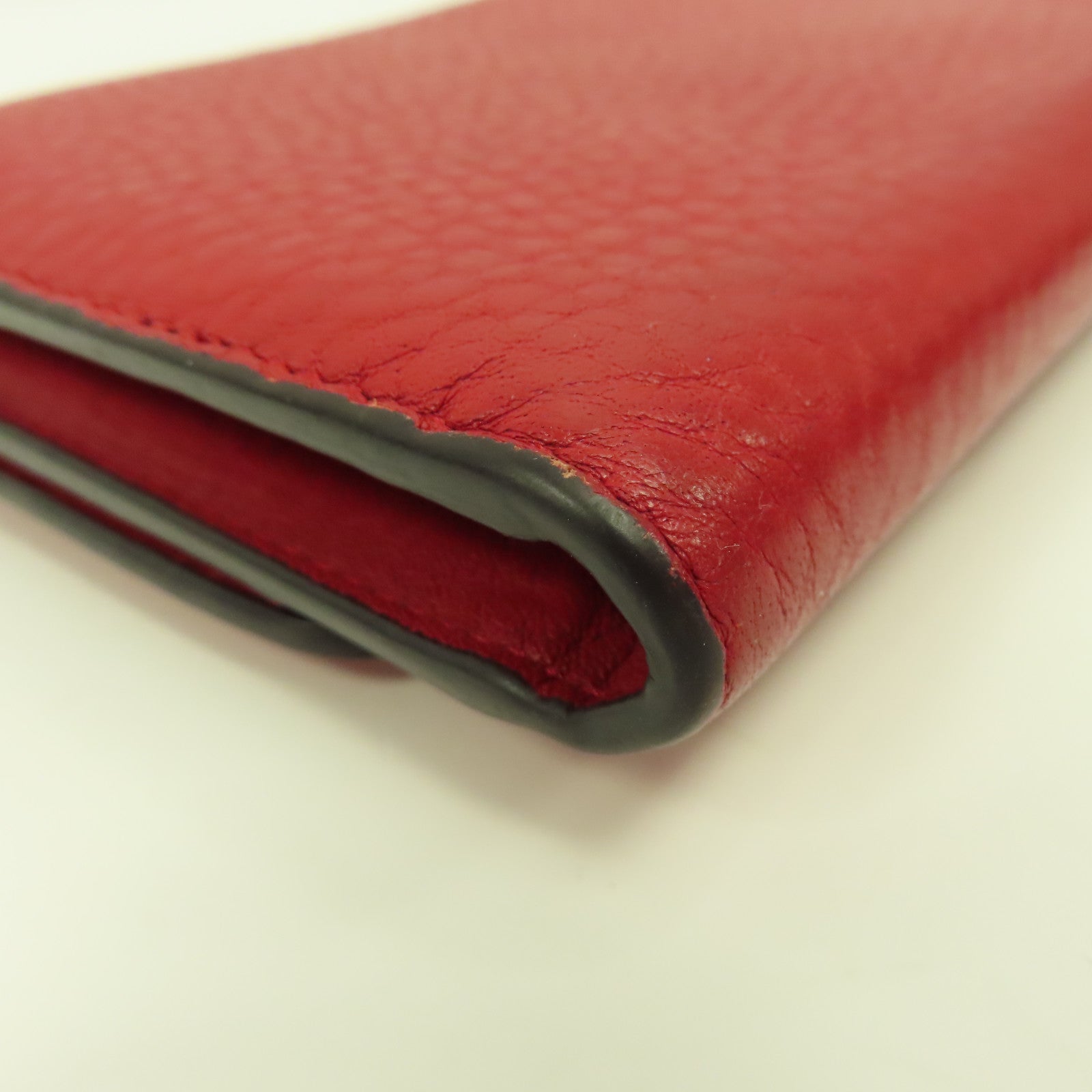 GUCCI 【激減優惠】牛皮皮革Long Wallet金扣長錢包紅色