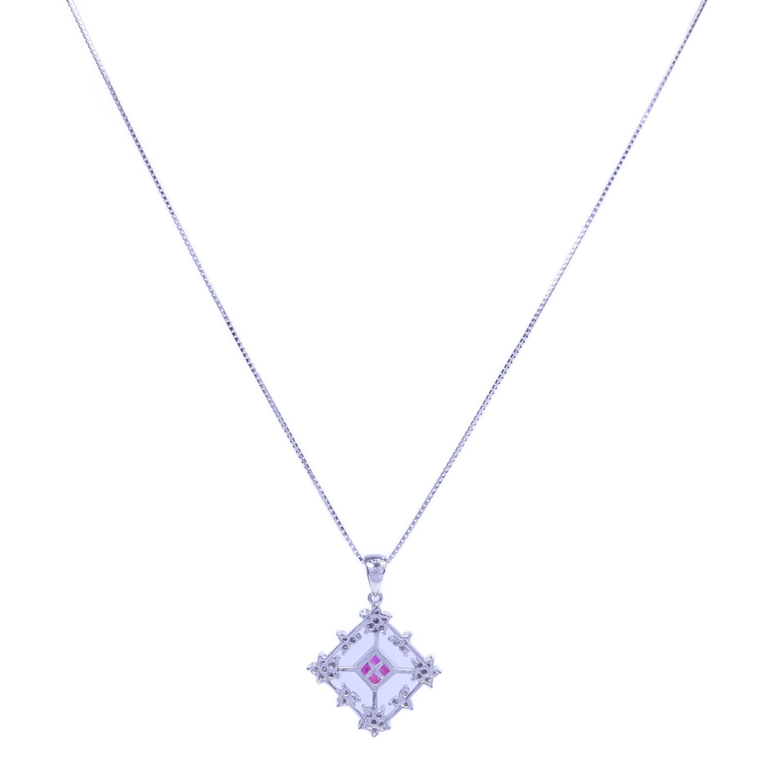 JEWELRY 【激減優惠】18K白金Ruby Necklace項鍊