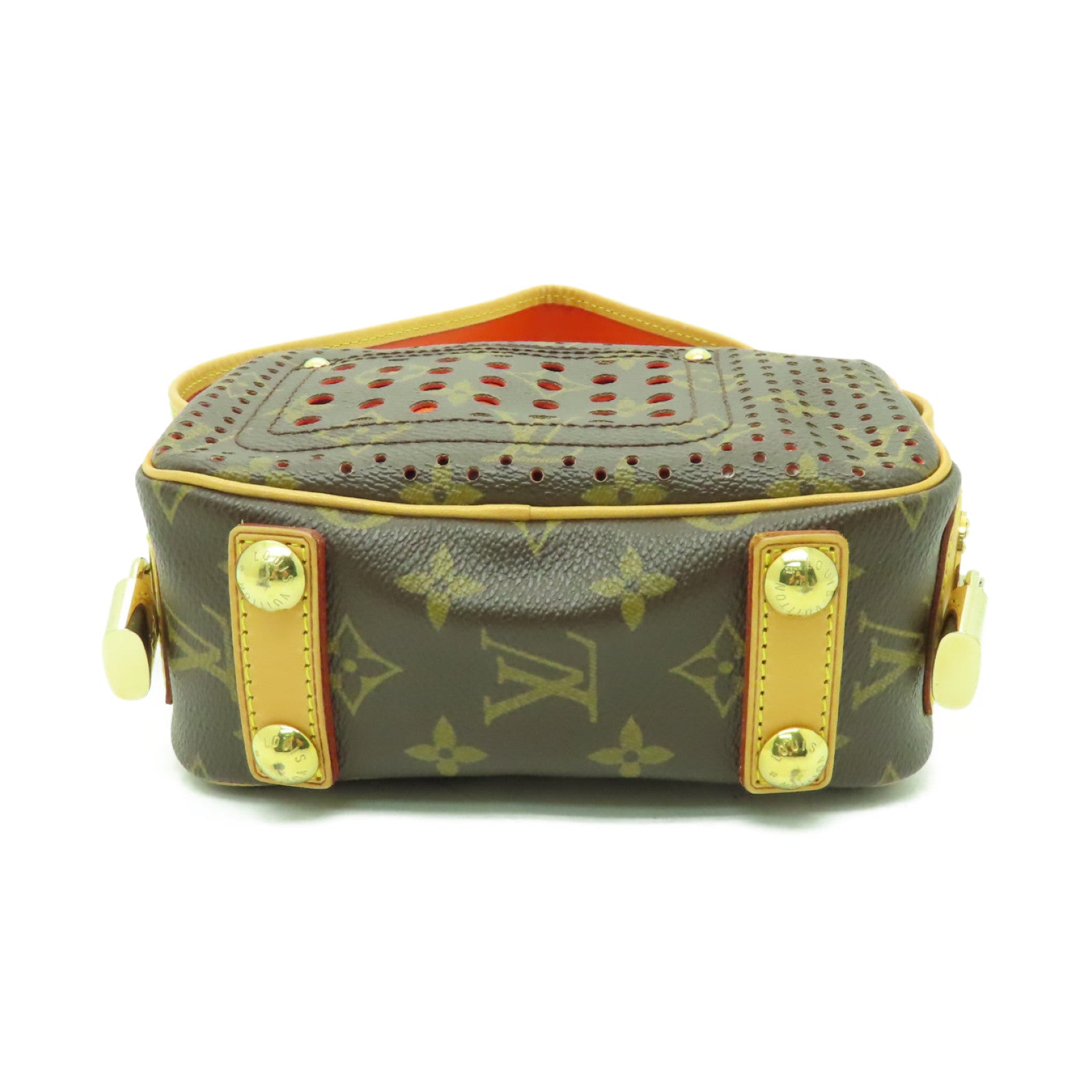 LOUIS VUITTON 【清倉大減價】Monogram Mini Trocadero金扣肩背袋啡色/橙色