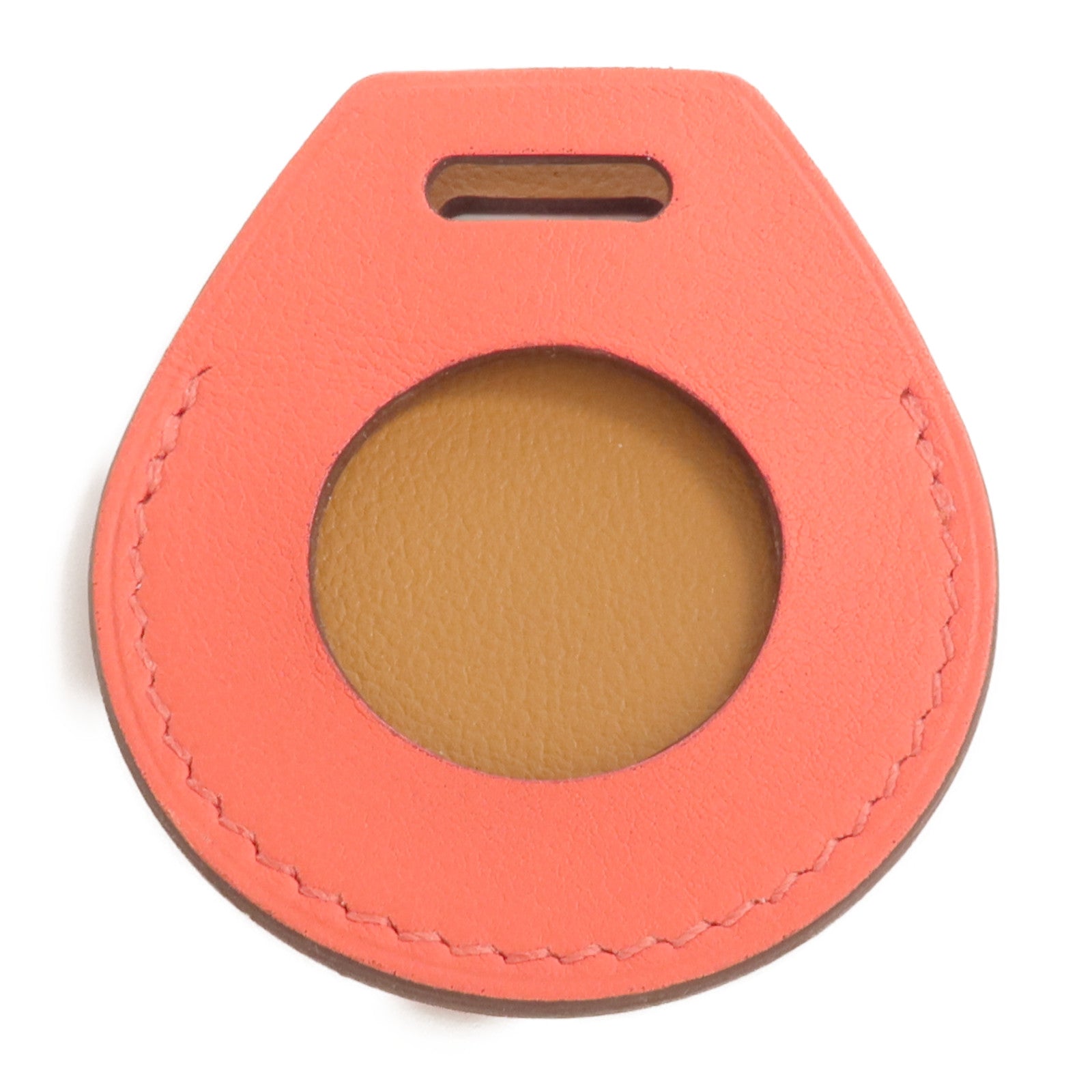 HERMES Swift皮革Apple AirTag Bicolor Bag Charm追蹤器掛飾