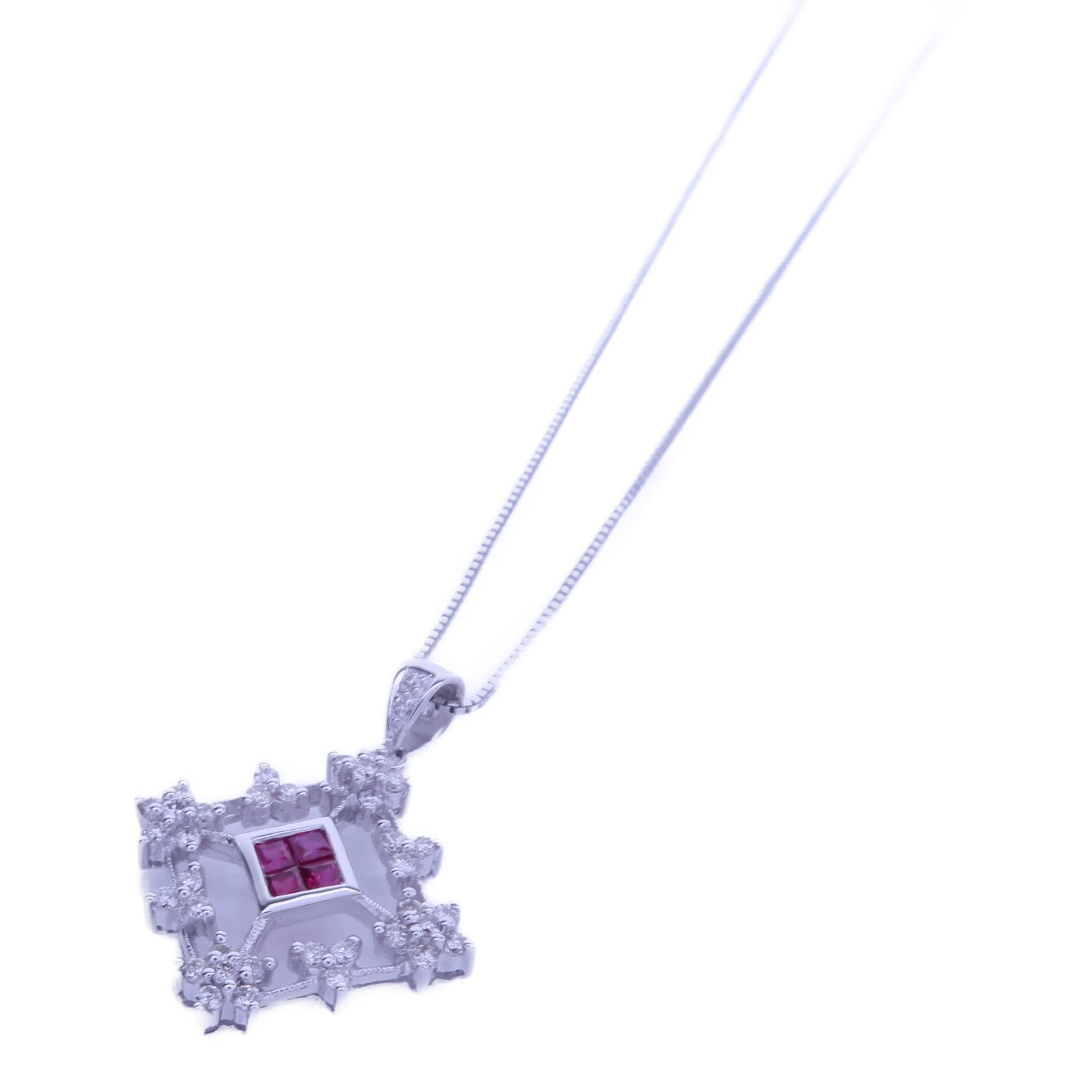 JEWELRY 【激減優惠】18K白金Ruby Necklace項鍊
