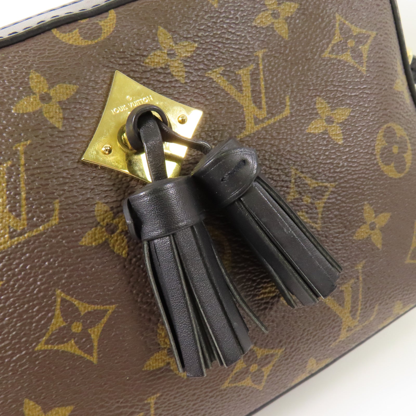 LOUIS VUITTON 【激減優惠】Monogram Saintonge金扣手挽袋棕色