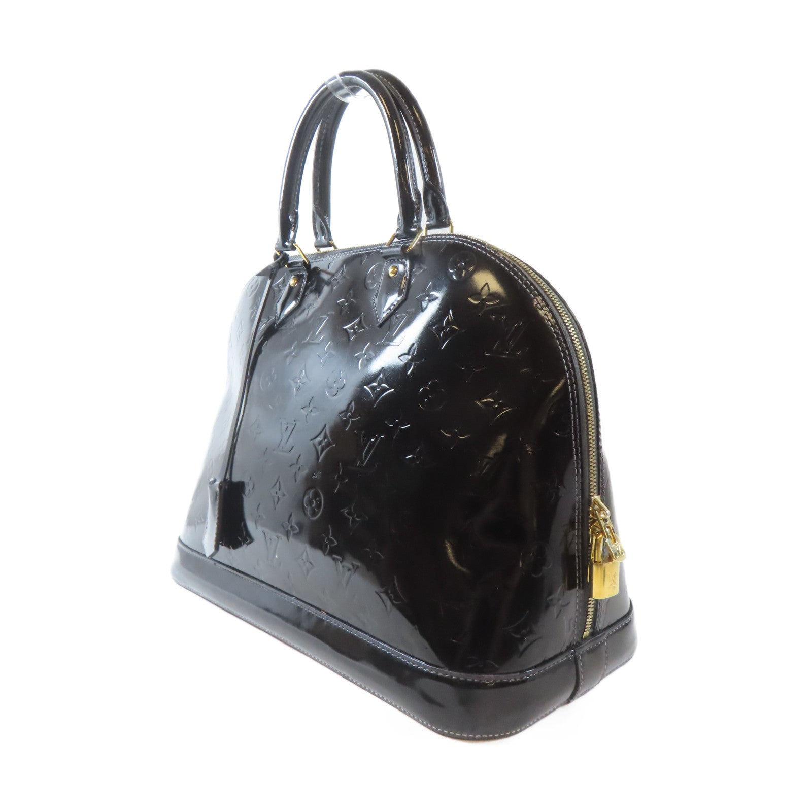 LOUIS VUITTON Vernis Alma金扣手挽袋黑色