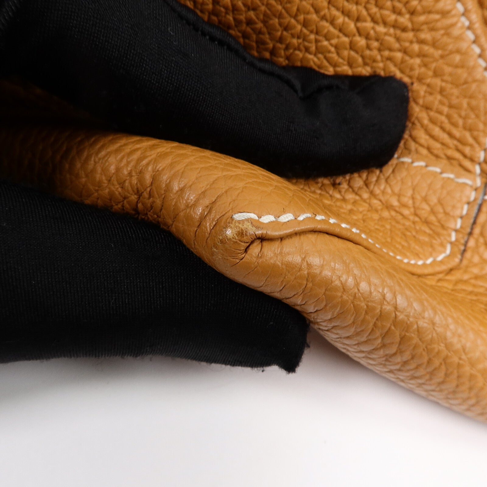 HERMES Clemence皮革Double Sens 35肩背袋Gold/Noir