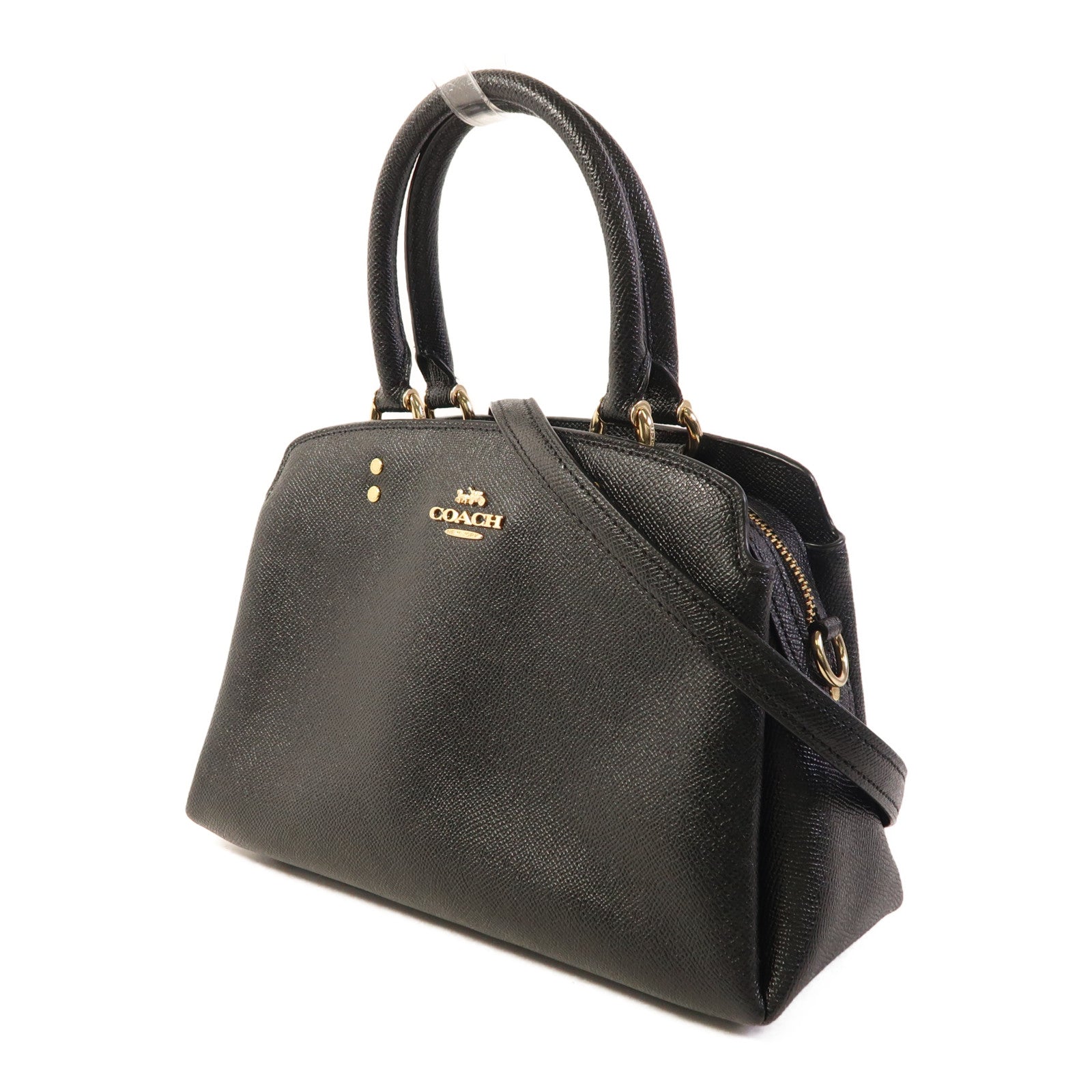 COACH 牛皮皮革Mini Lillie Carryall金扣手挽肩背兩用袋