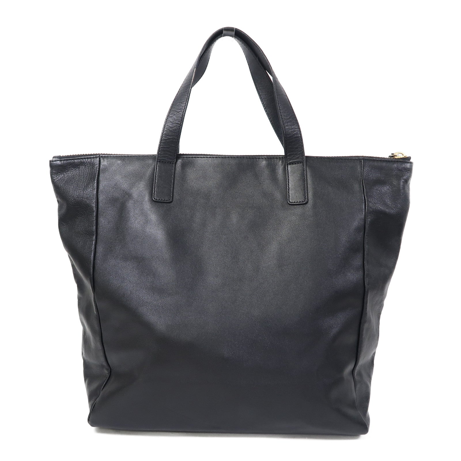 ANYA HINDMARCH 牛皮皮革Hand Bag金扣手挽袋黑色