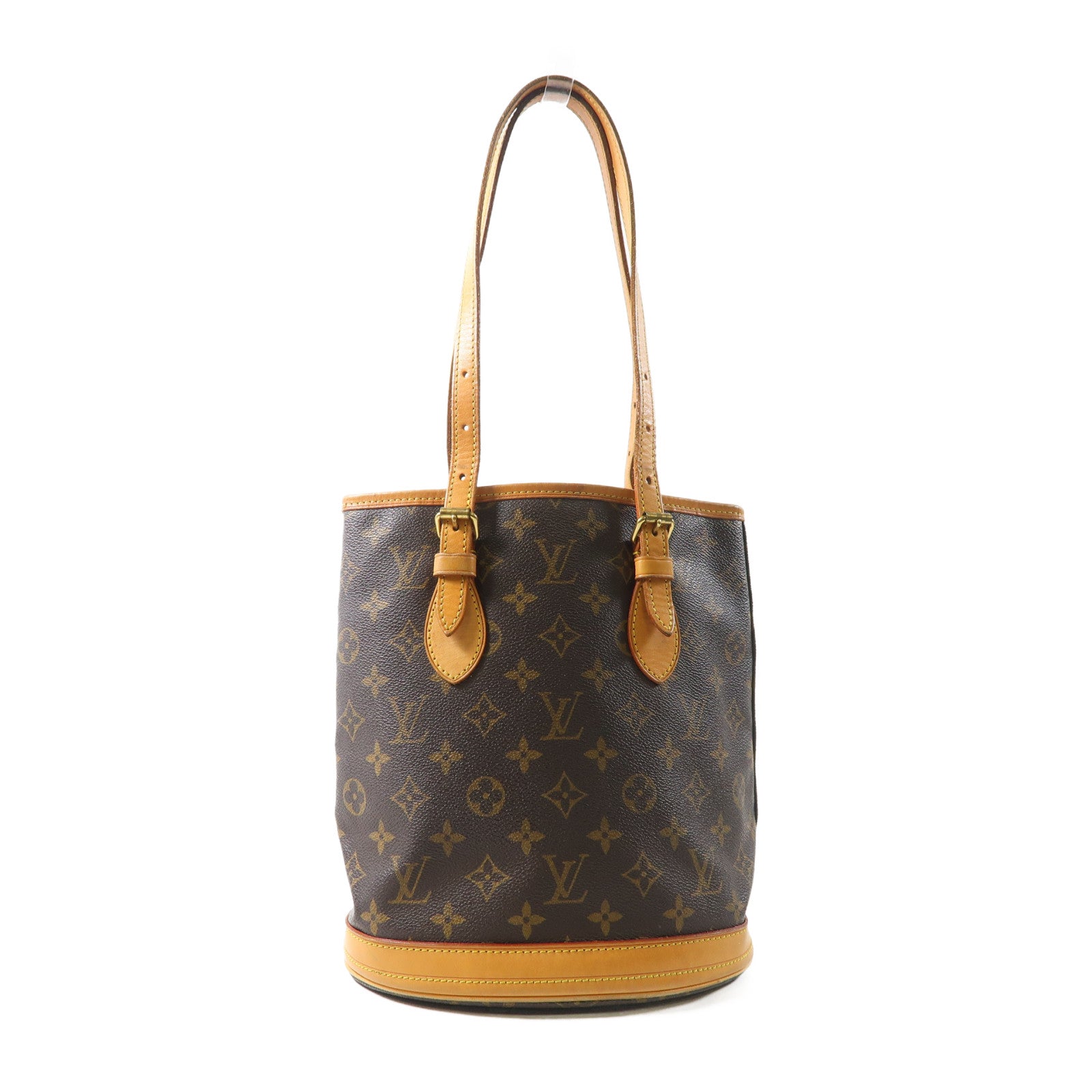 LOUIS VUITTON Monogram Bucket PM金扣肩背袋啡色