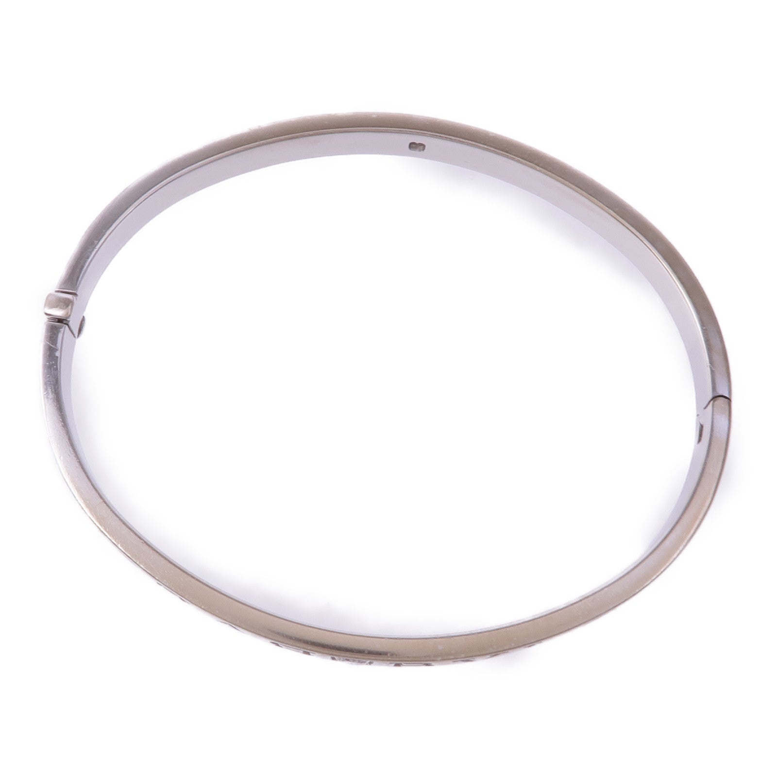 BVLGARI 18K白金Bvlgari Bvlgari Double Logo Bracelet鑽石手鐲