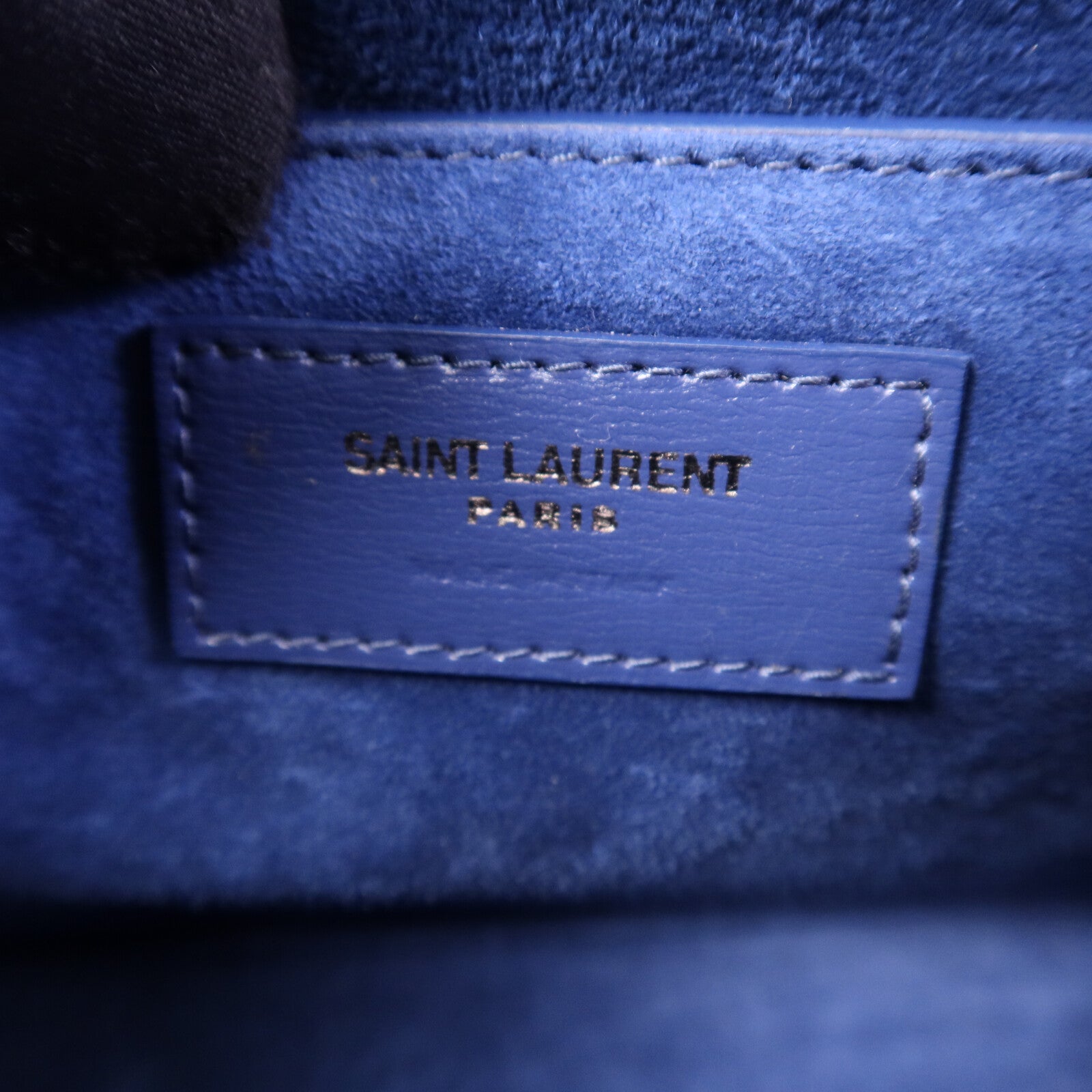 SAINT LAURENT 牛皮皮革Bellechasse銀扣肩背袋