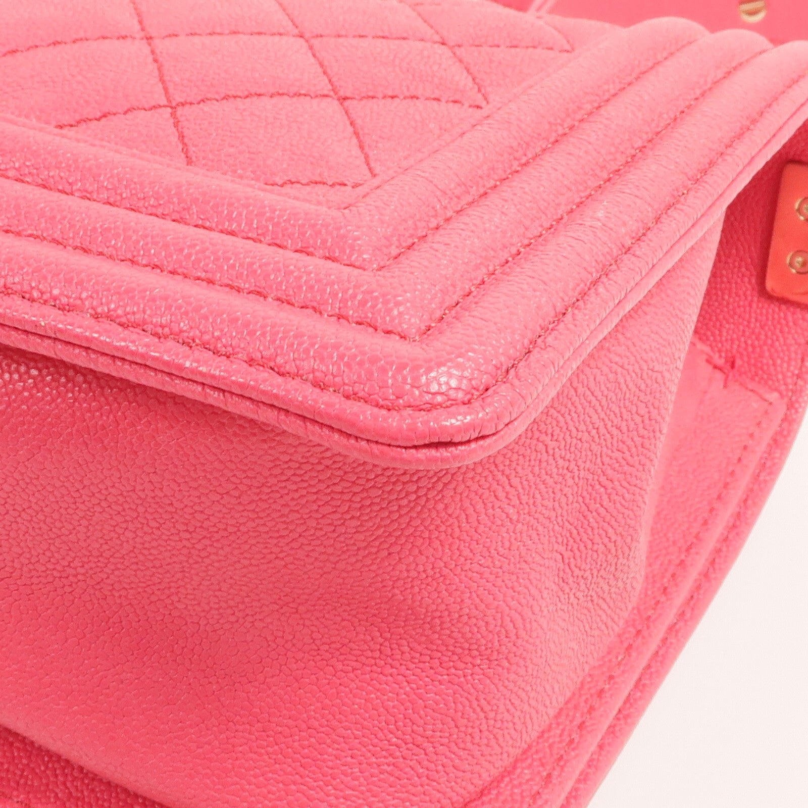 CHANEL 牛皮皮革Boy 25金扣鏈帶肩背袋