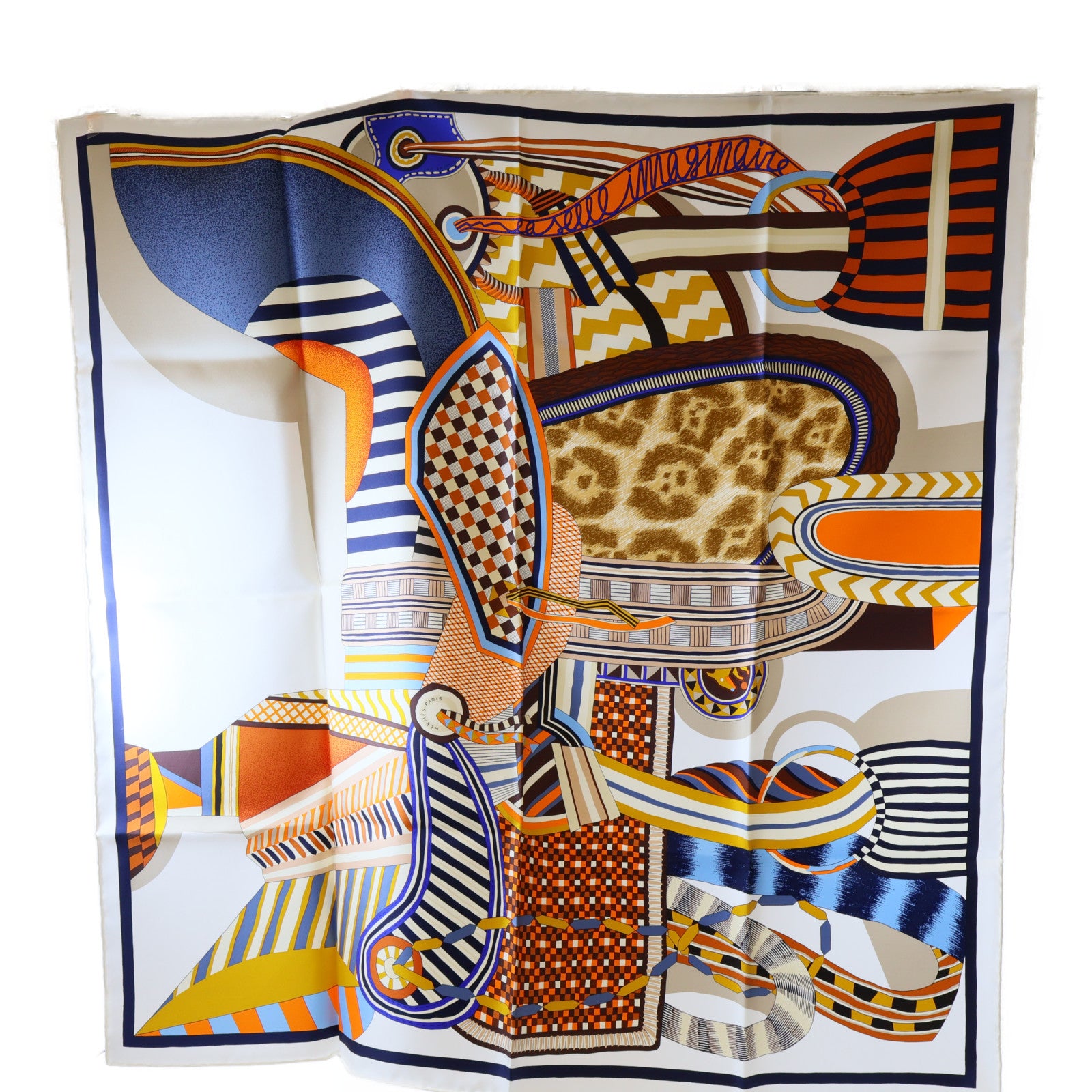 HERMES 絲質Scarf絲巾彩色