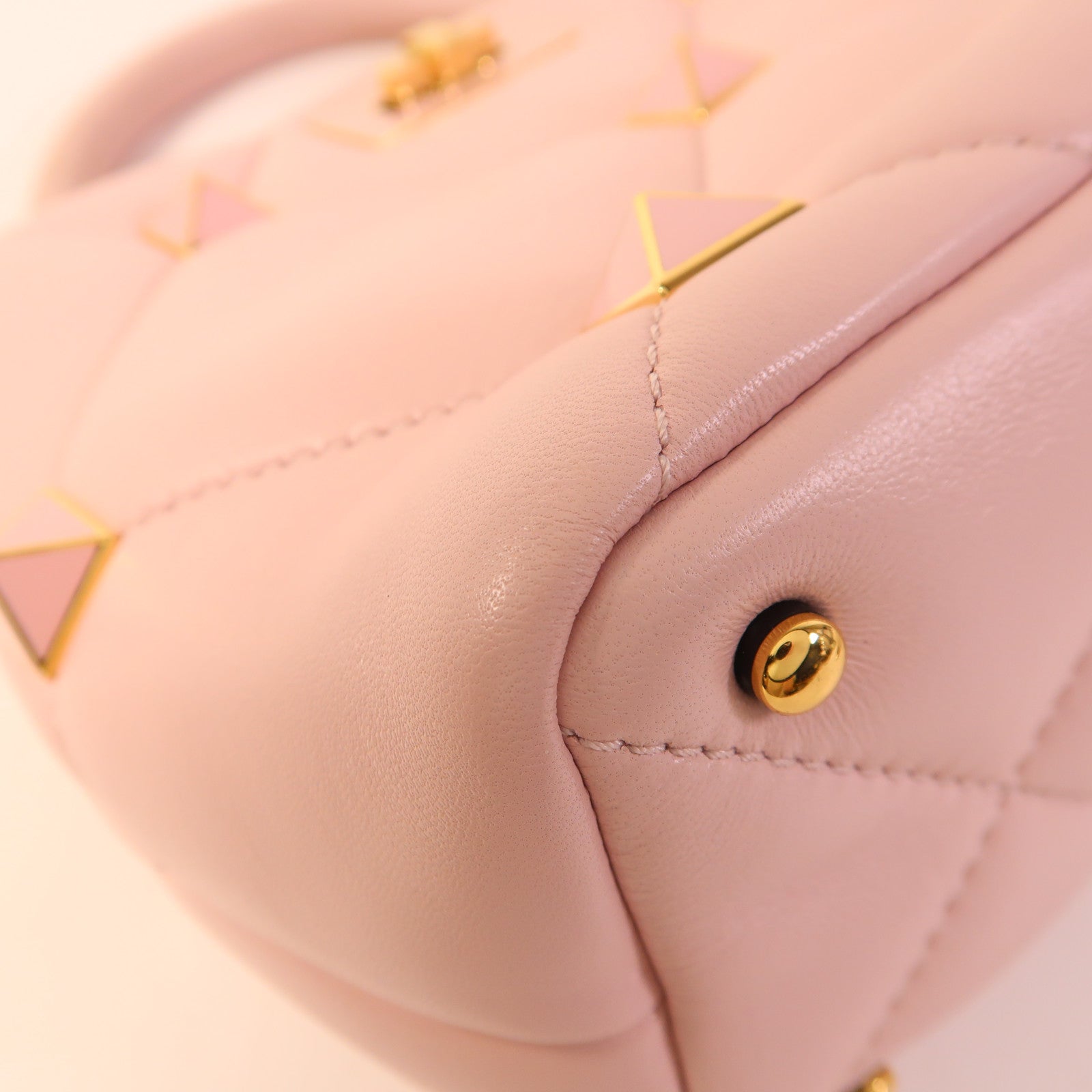 Valentino 牛皮皮革2 Way Shoulder Bag金扣手挽肩背兩用袋
