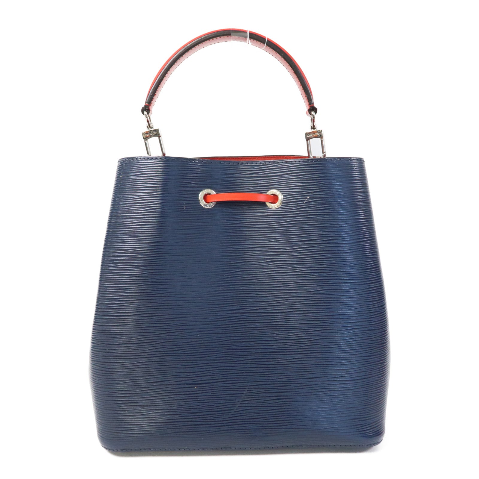LOUIS VUITTON Epi NeoNoe MM銀扣手挽肩背兩用袋手挽肩背兩用袋藍色/紅色