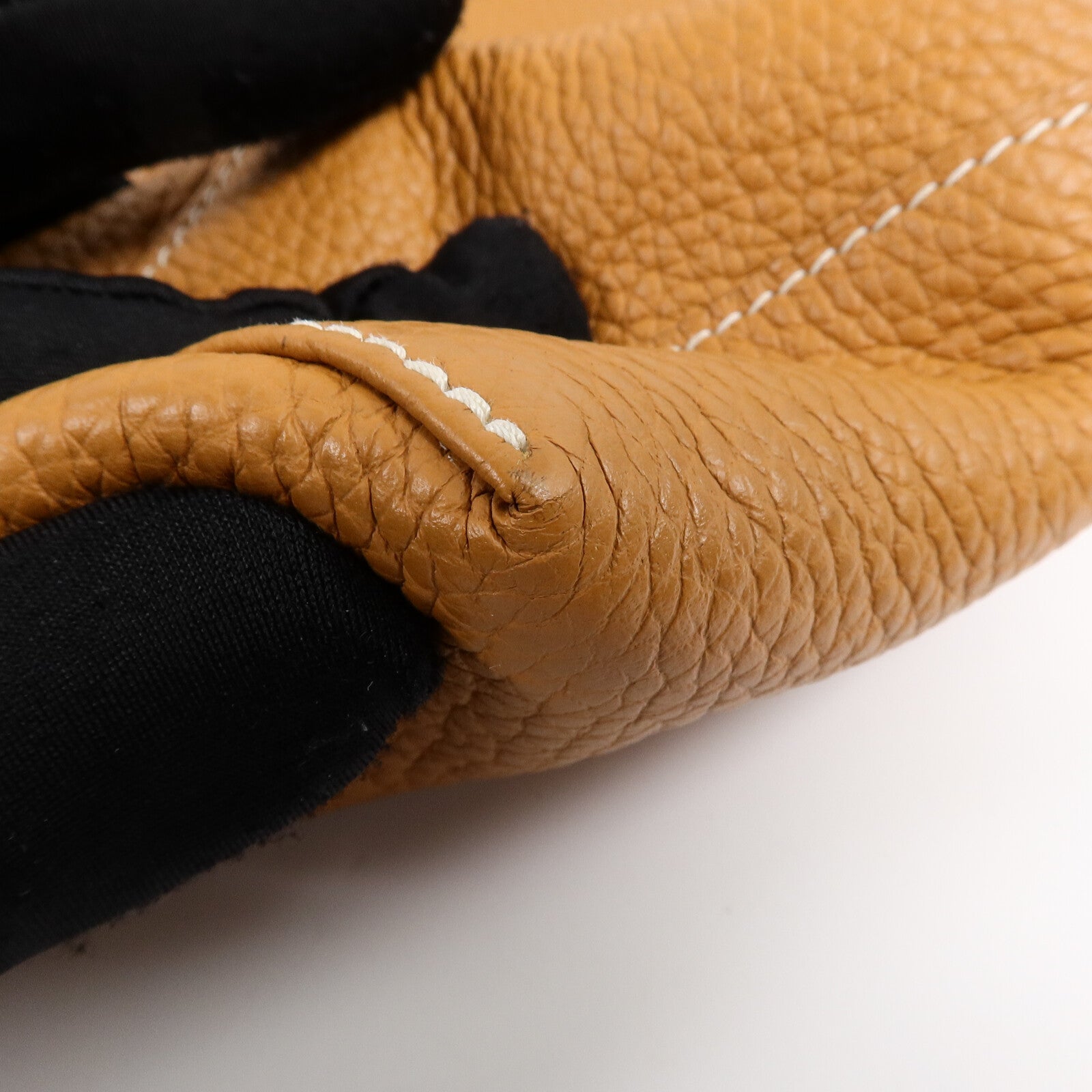 HERMES Clemence皮革Double Sens 35肩背袋Gold/Noir