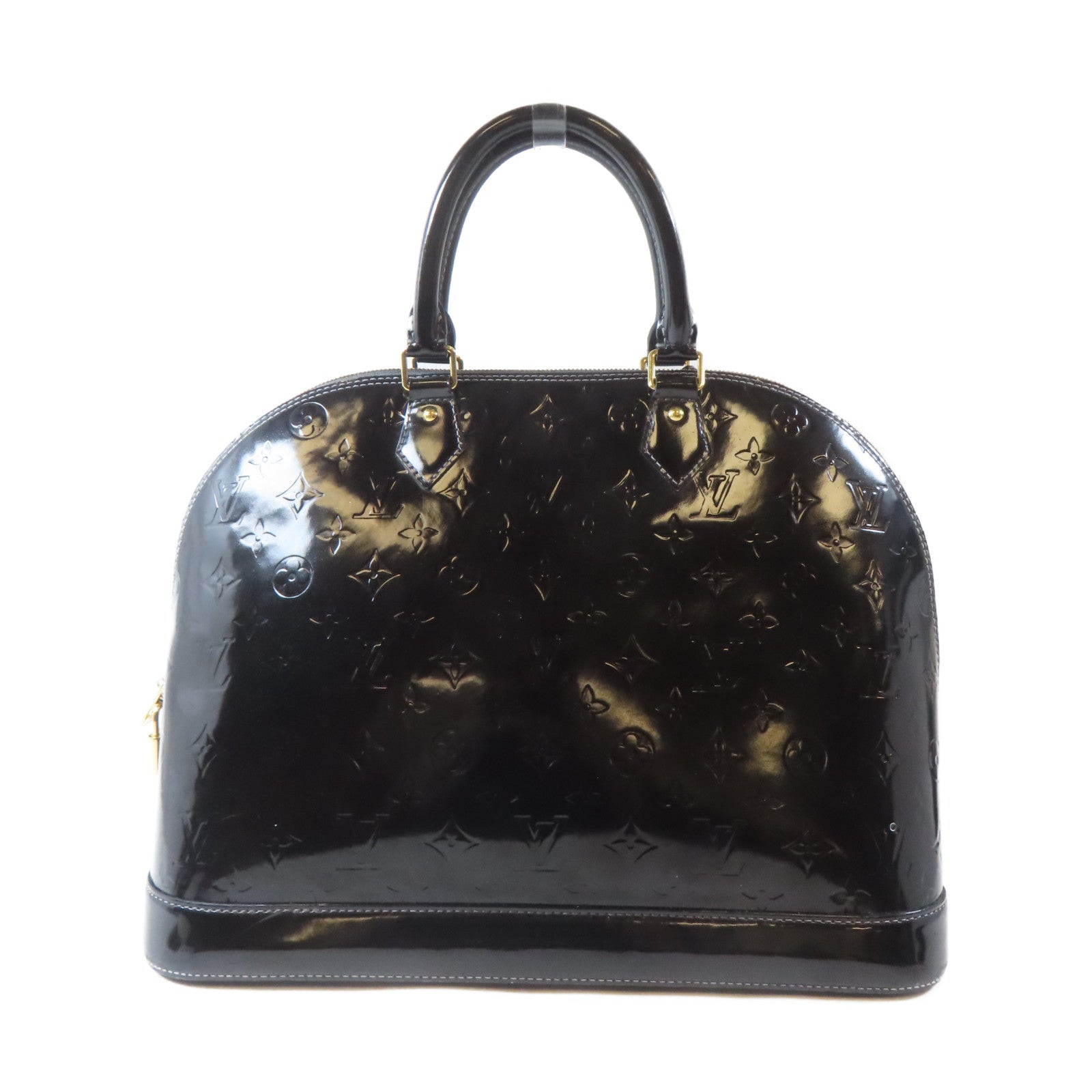 LOUIS VUITTON Vernis Alma金扣手挽袋黑色