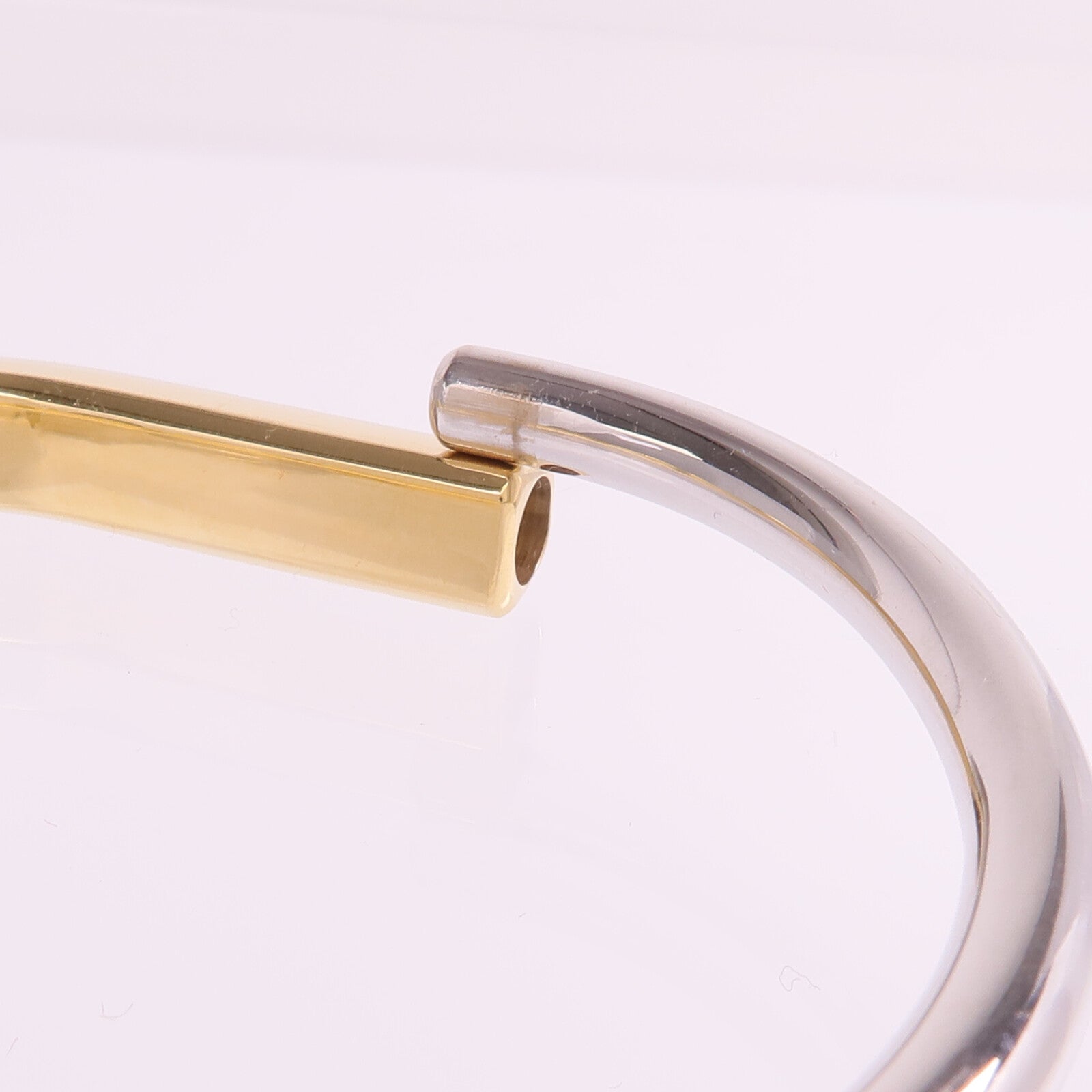 TIFFANY＆CO 18K黃金/白金Lock Bangle手鐲