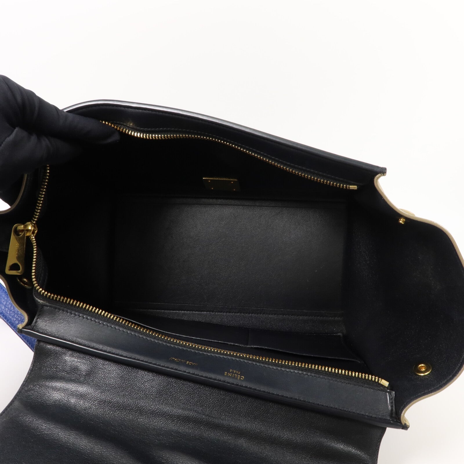 CELINE 牛皮皮革Trapeze Medium手挽肩背兩用袋