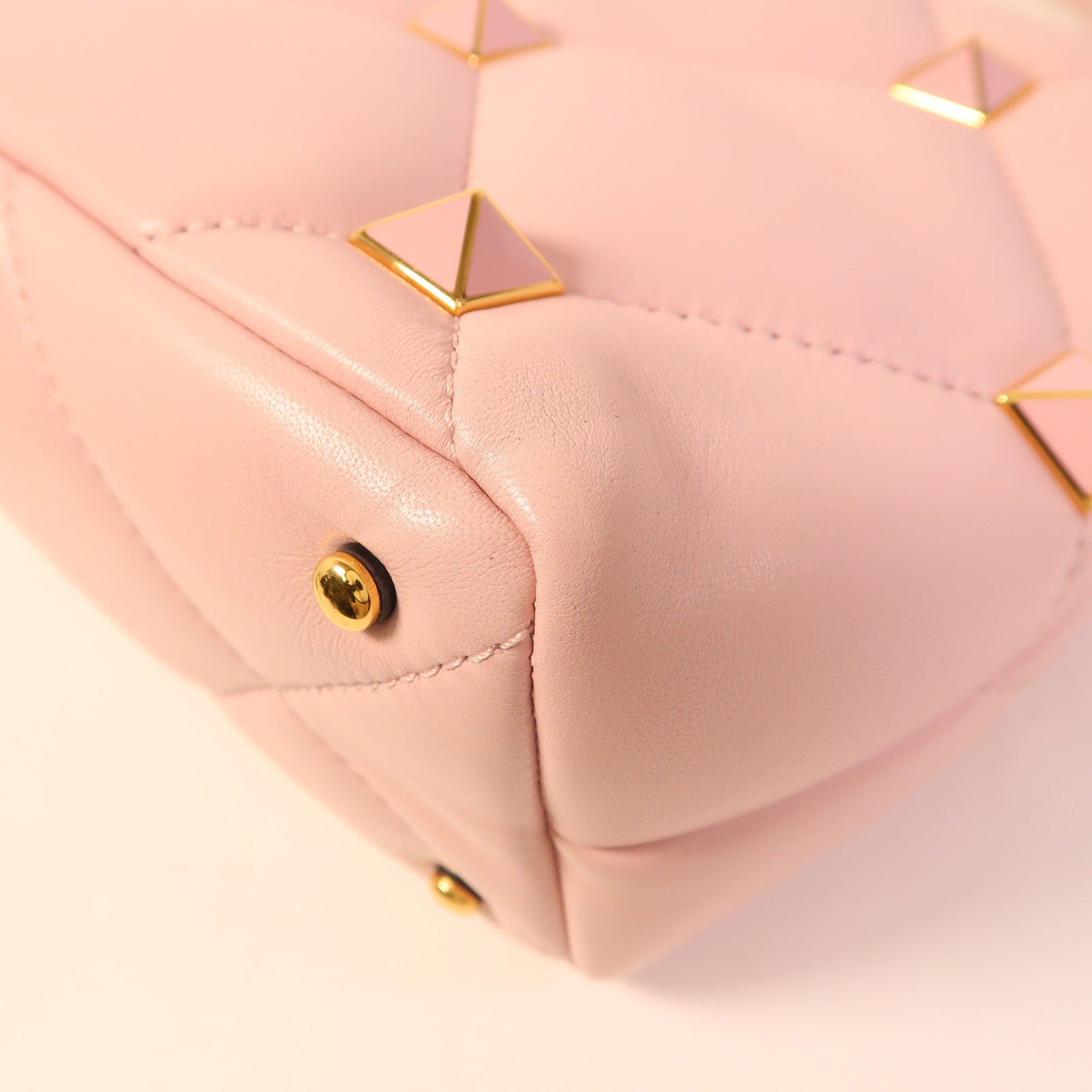 Valentino 牛皮皮革2 Way Shoulder Bag金扣手挽肩背兩用袋
